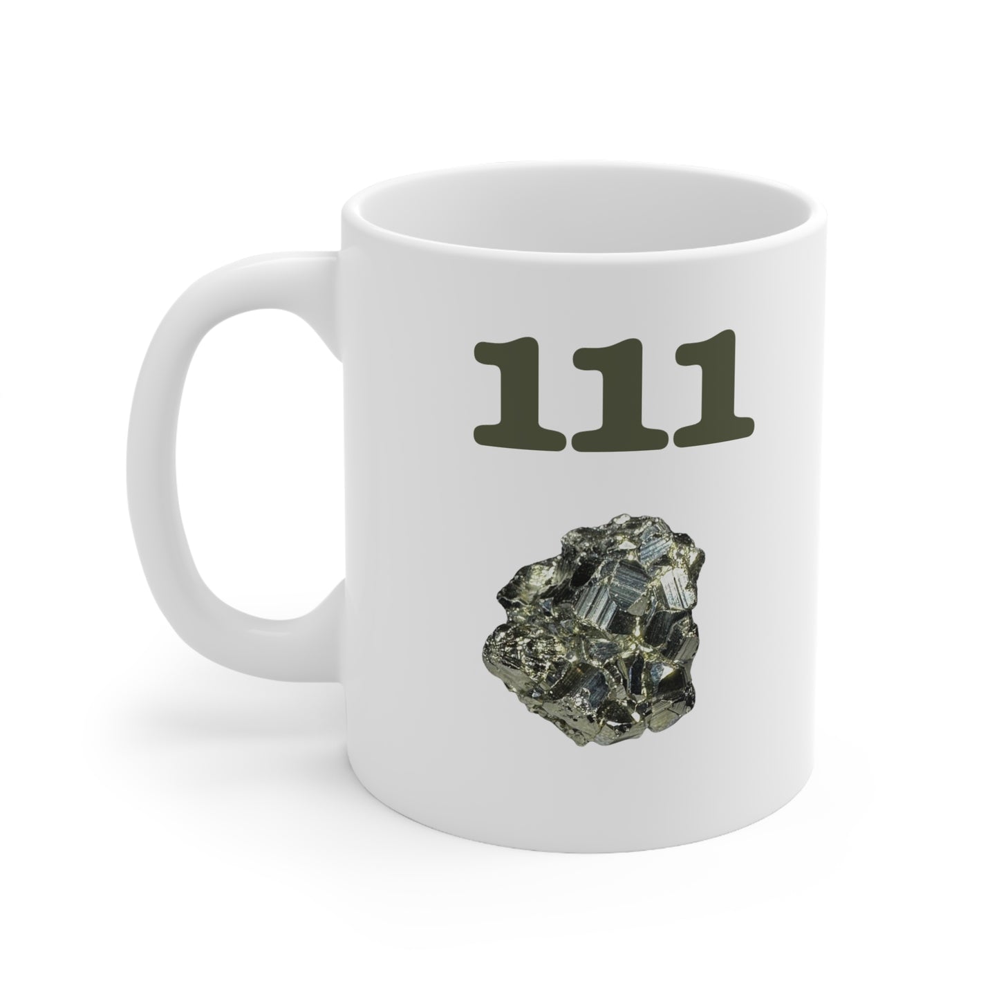 111 Pyrite Ceramic Mug, Coffee Cup