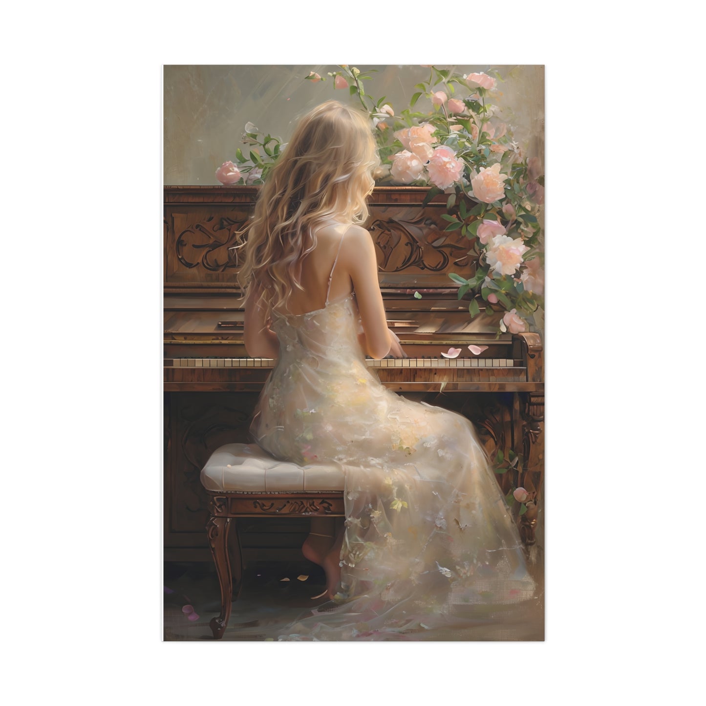 Florence's Floral Piano Canvas