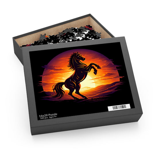 Sunset Stallion 500 Piece Jigsaw Puzzle