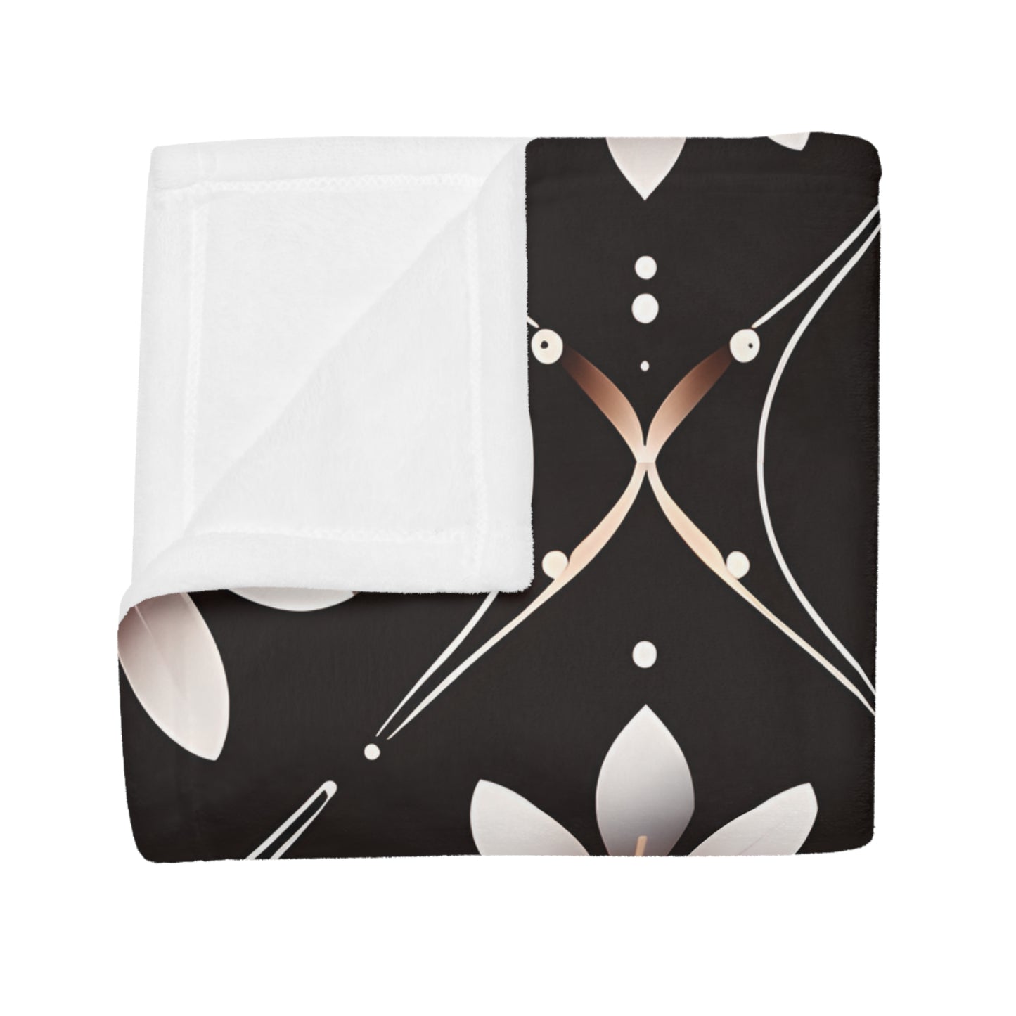 Bonita's Brown Flower Plush Fleece Blanket