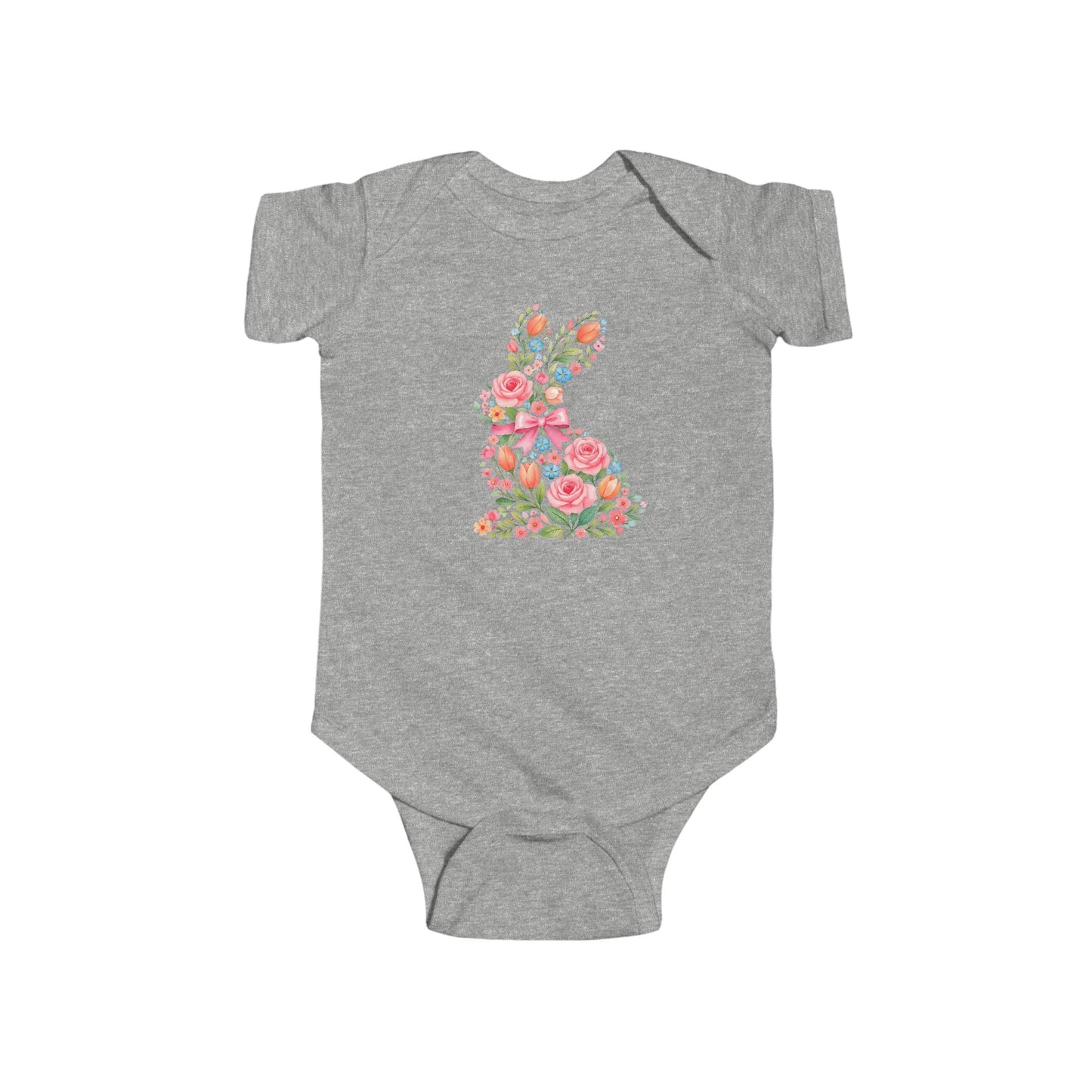 Floral Bunny Infant Bodysuit