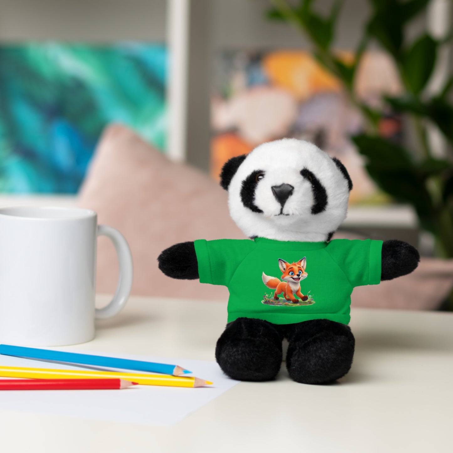 Fox On Tee Animal Plush