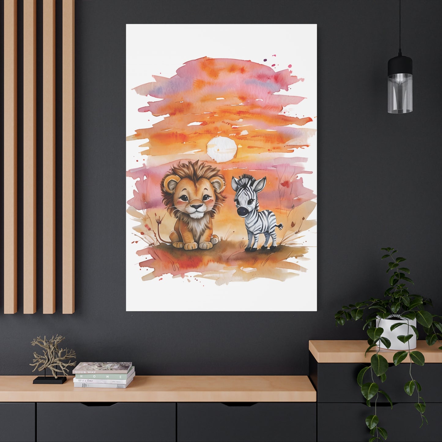 Lily & Fred Whimsical Animal Canvas