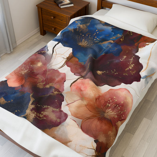 Stef's Floral Plush Blanket