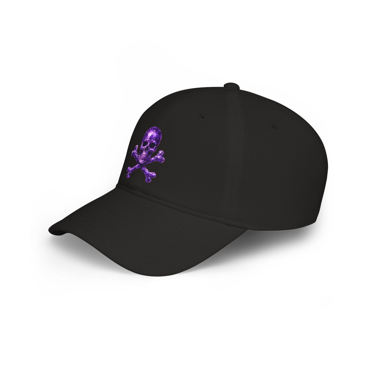 Amethyst Skull & Crossbones Low Profile Baseball Cap