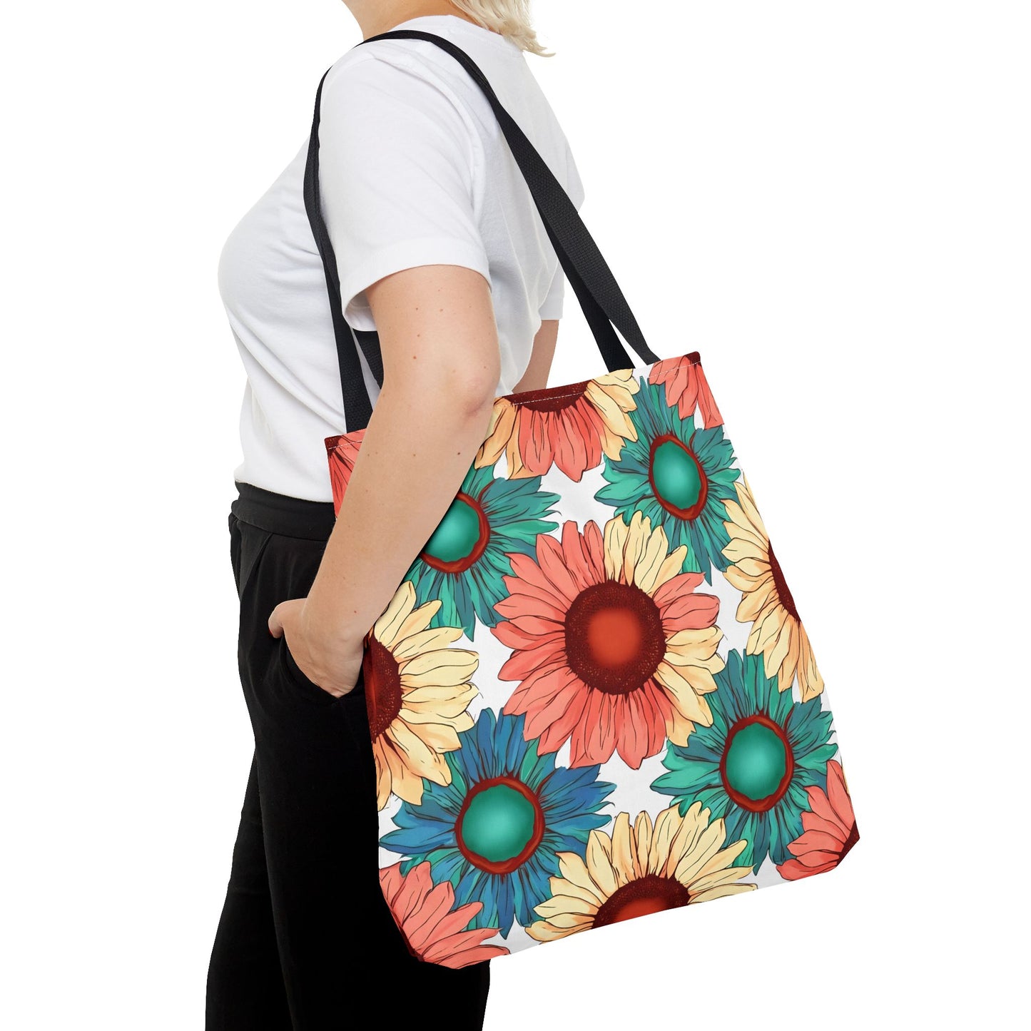 Coco's Colorful Sunflower Tote Bag