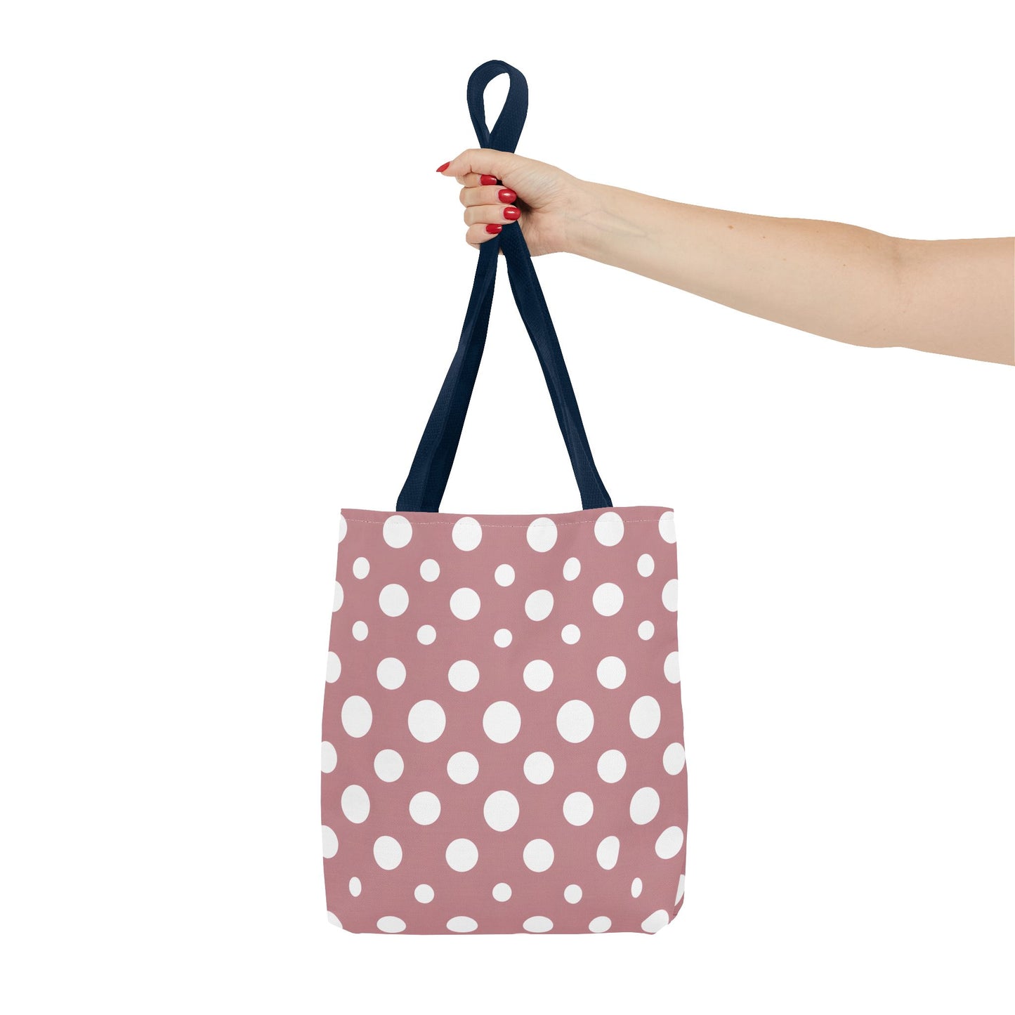 Chic Pink Polka Dot Tote Bag
