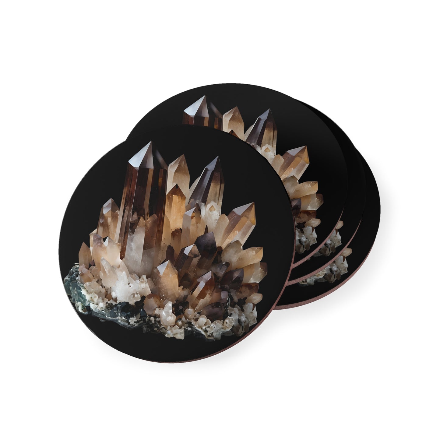 Smiley's Smokey Quartz Coasters