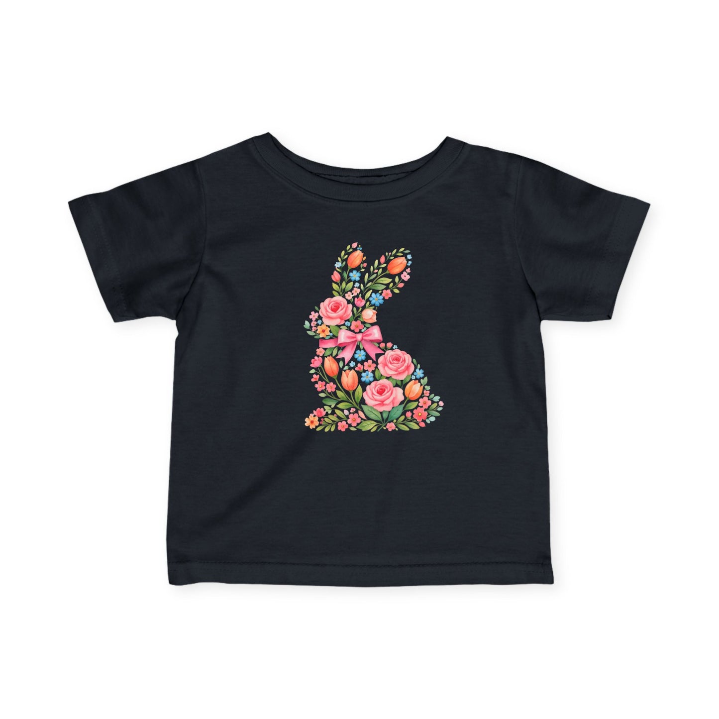 Floral Bunny Toddler Top