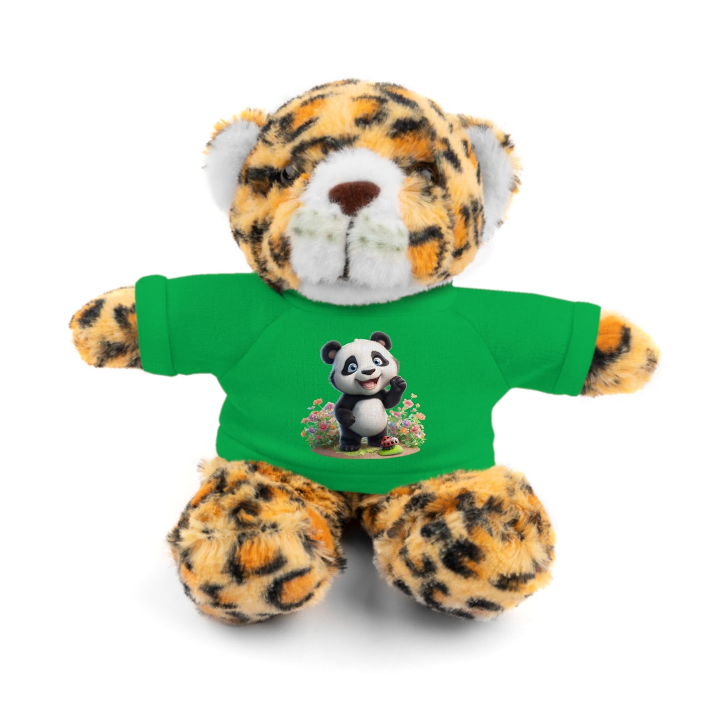 Panda on Tee Plush Animals