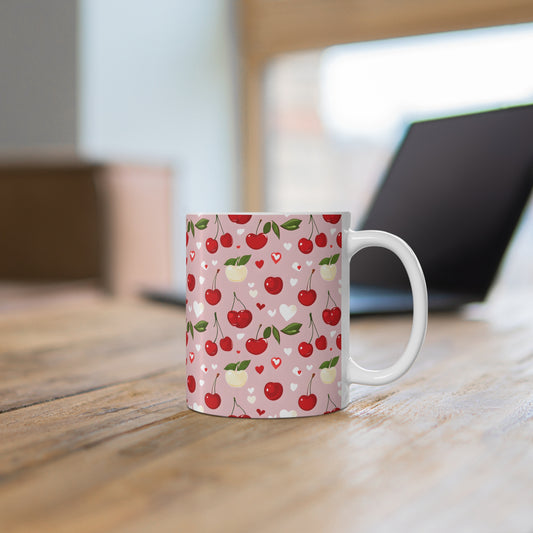 Charlie's Cherry Ceramic Mug, Coffee Cup