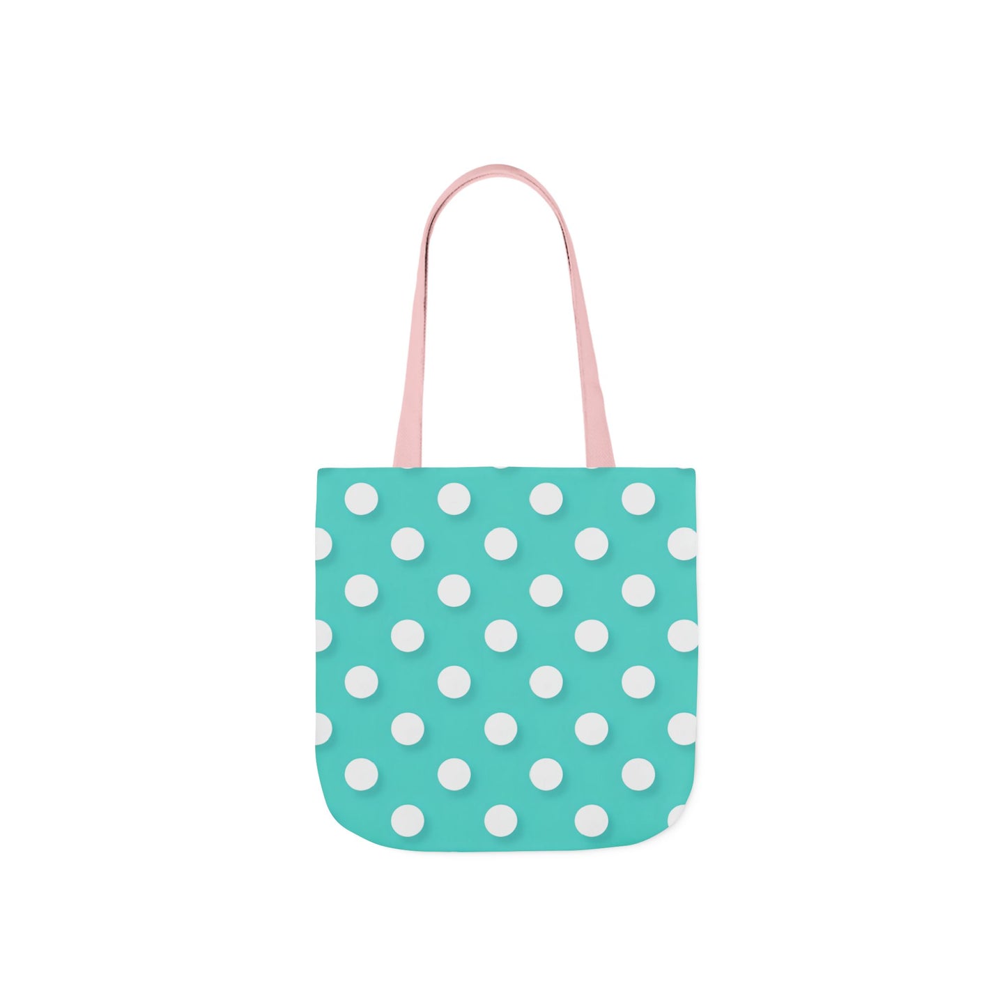 Albert's Aqua Polka Dot Tote Bag