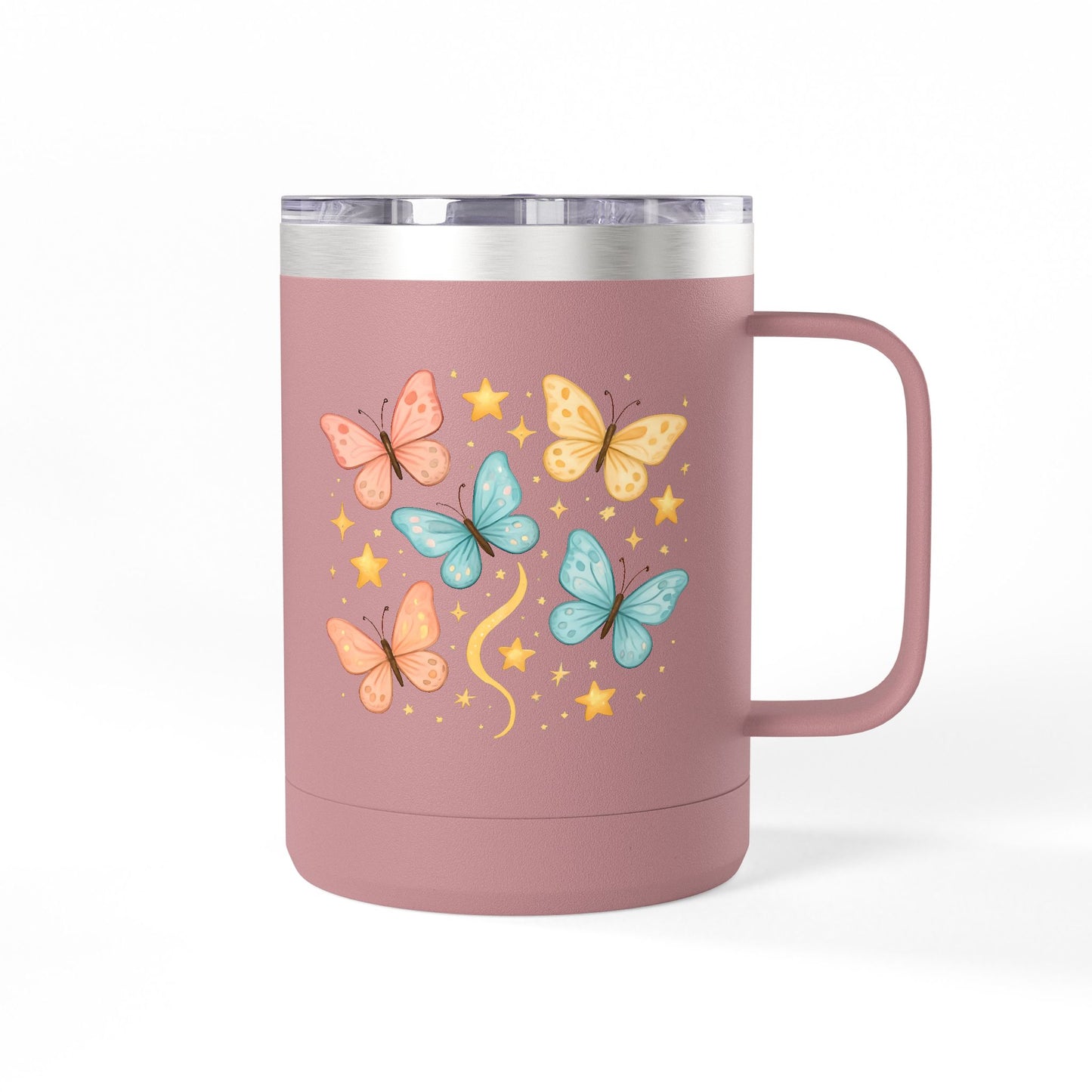 Barb's Butterfly & Stars Coffee Mug Tumbler