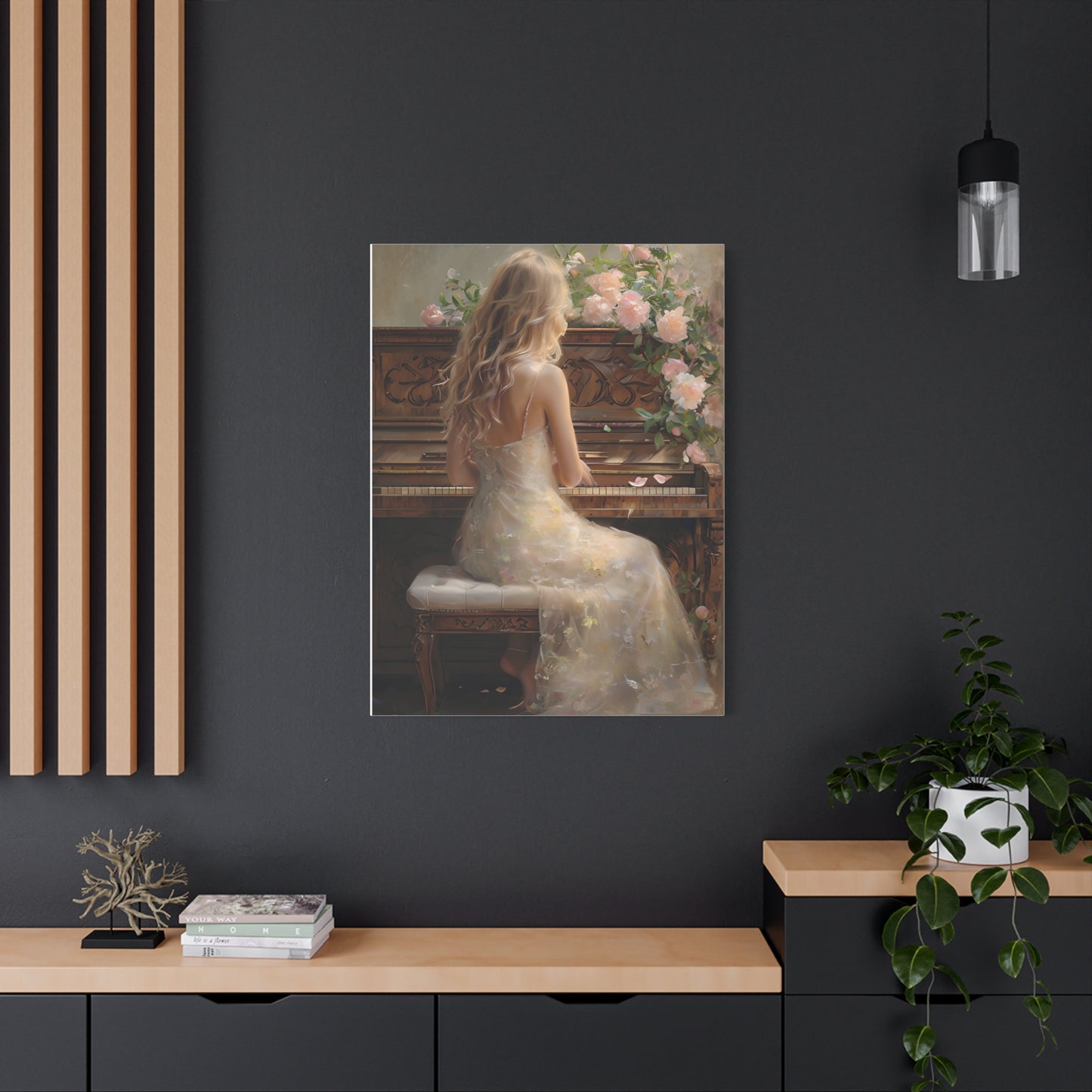 Florence's Floral Piano Canvas