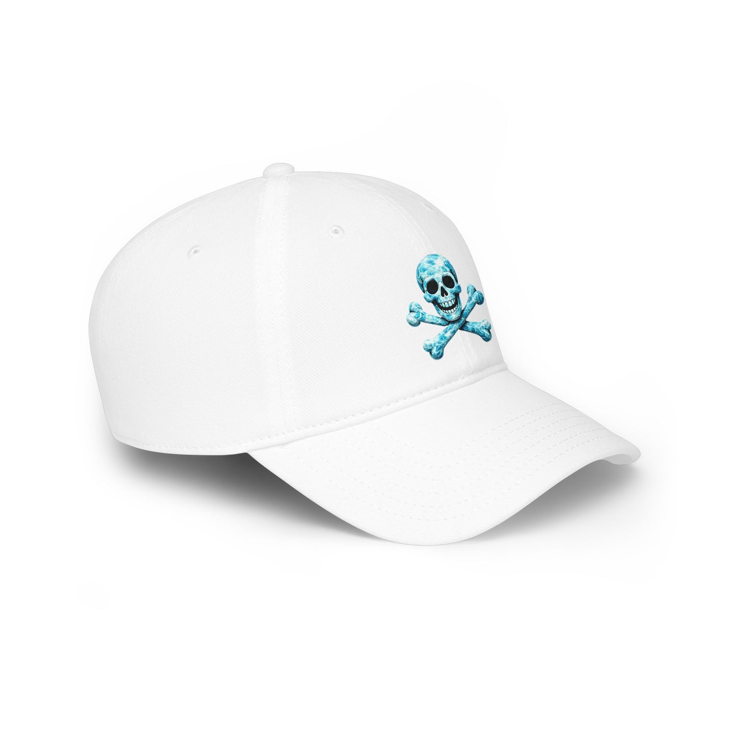 Blue Skull & Crossbones Low Profile Baseball Cap