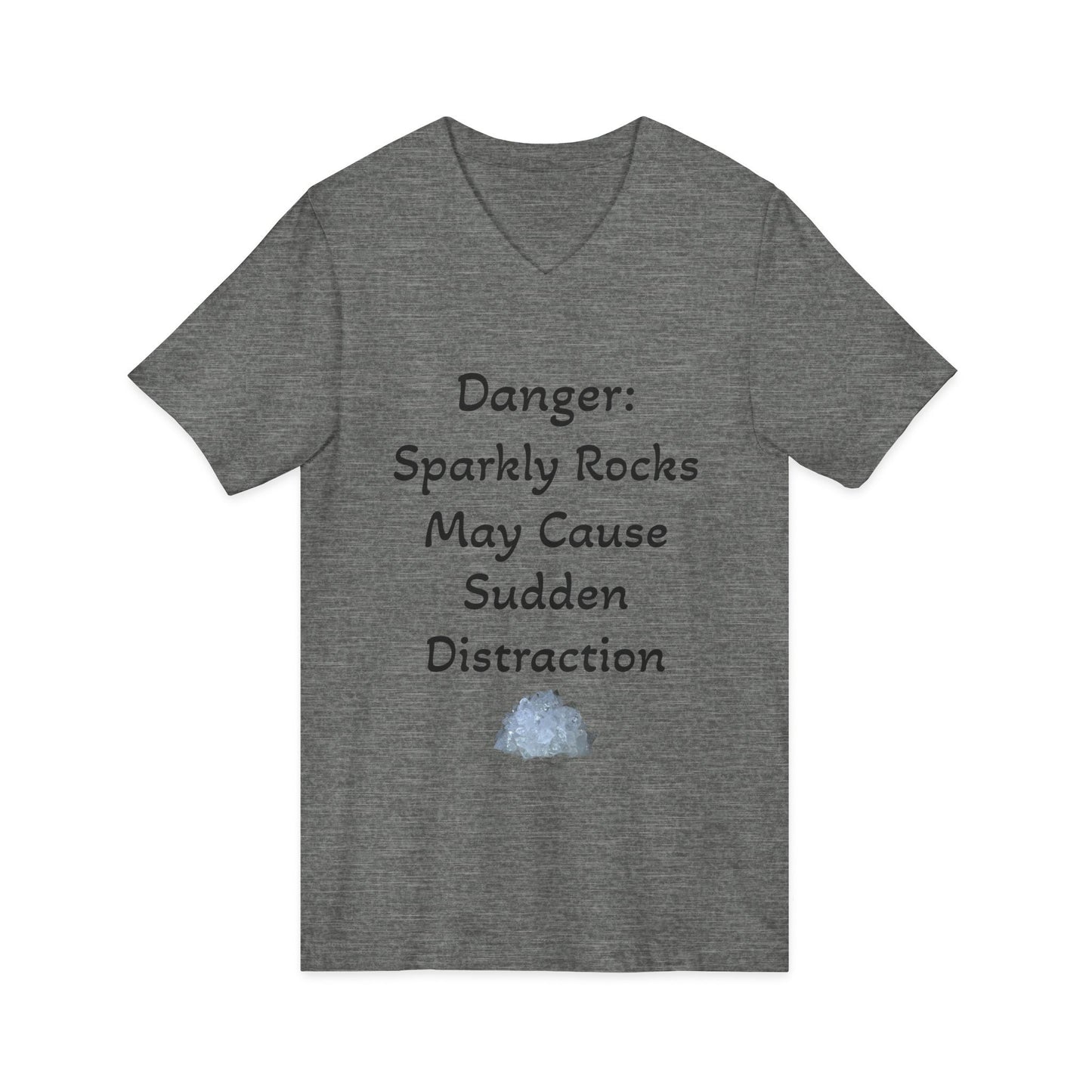 Diana's "Danger: Sparkly Rocks May Cause Sudden Distraction" Women's V-Neck Shirt