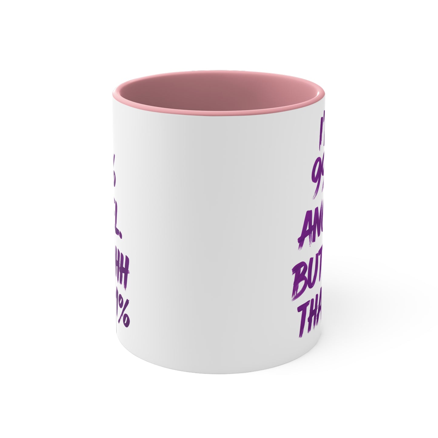 99% Angel Accent Ceramic Mug, Coffee Cup