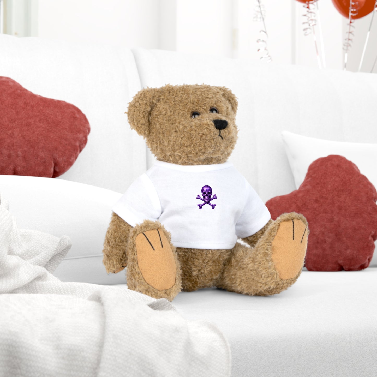 Annie's Amethyst Skull & Crossbones Plush Teddy