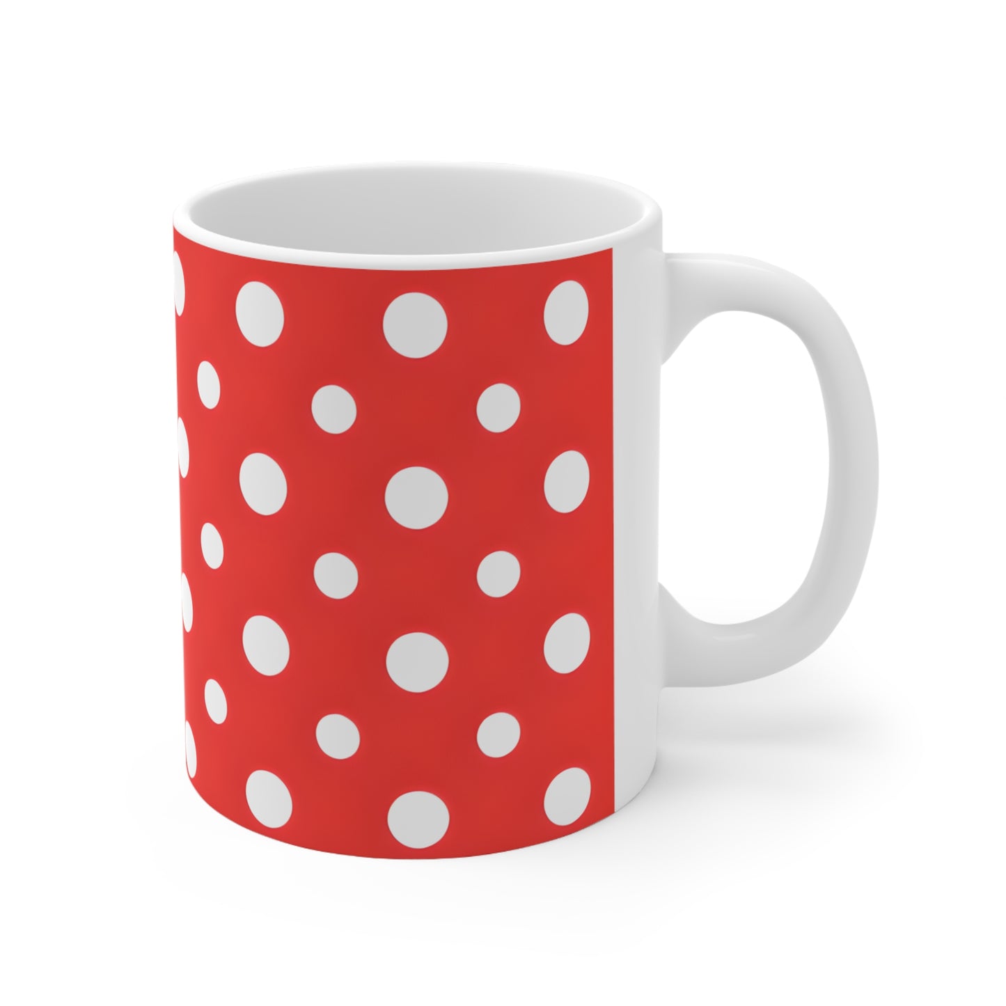 Ruby's Red Polka Dot Ceramic Mug, Coffee Cup