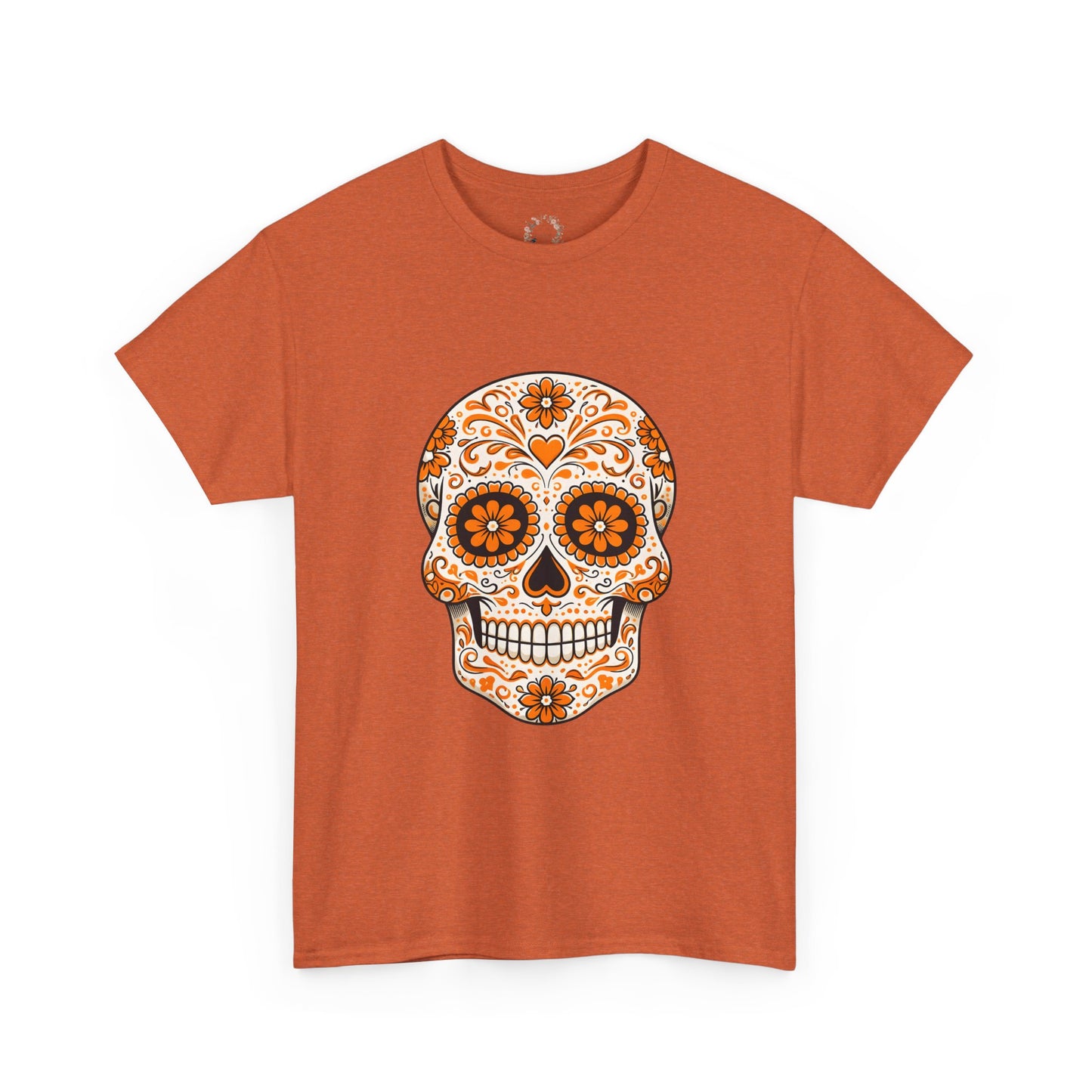 Ophelia's Orange Sugar Skull Adult Shirt