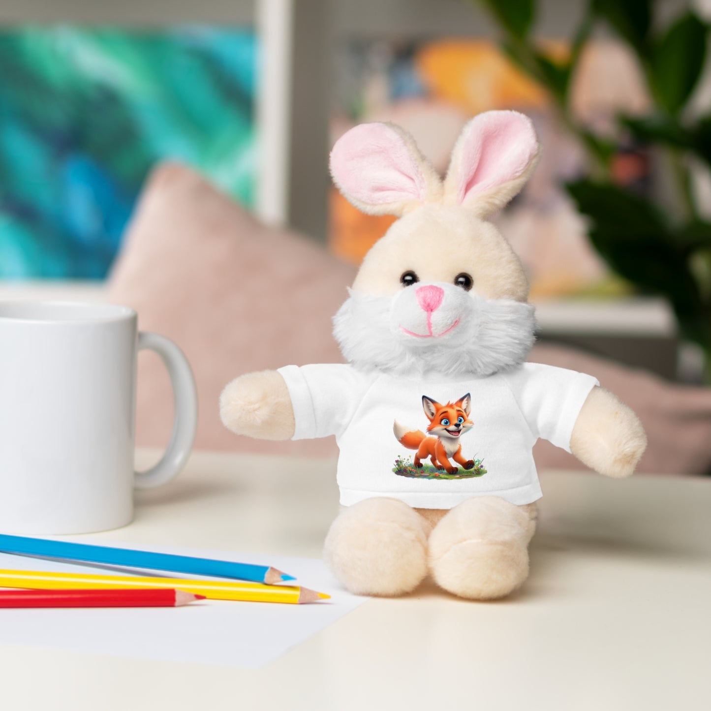 Fox On Tee Animal Plush