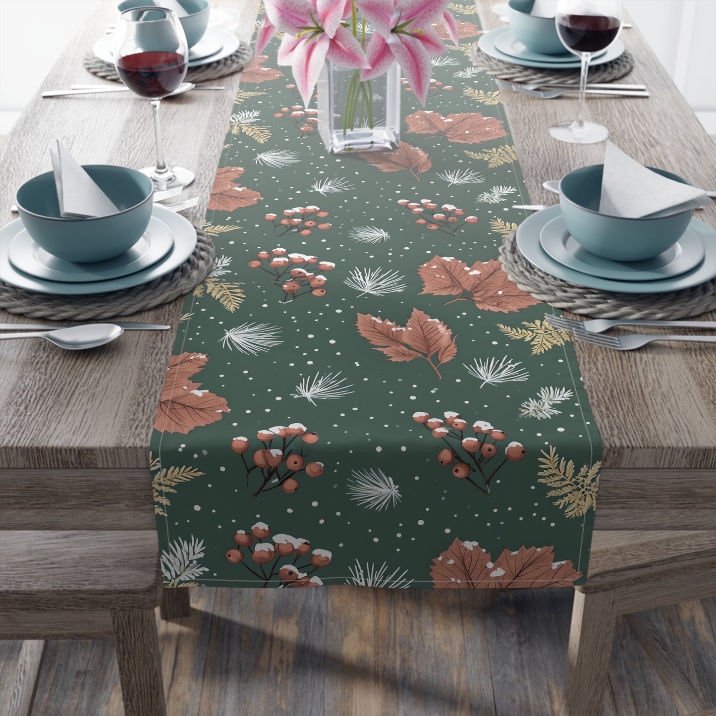 Fern's Festive Holiday Table Runner