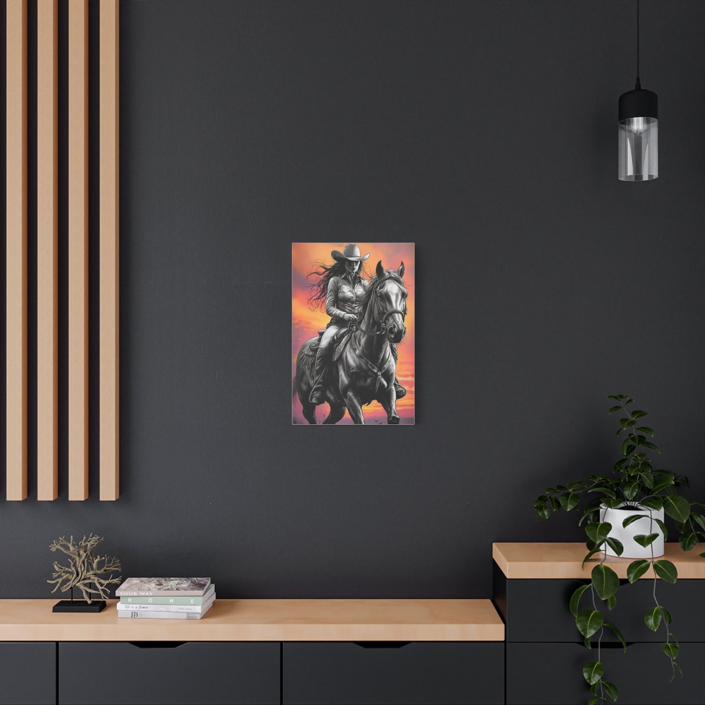 Katy - Western Cowgirl Wall Art Canvas