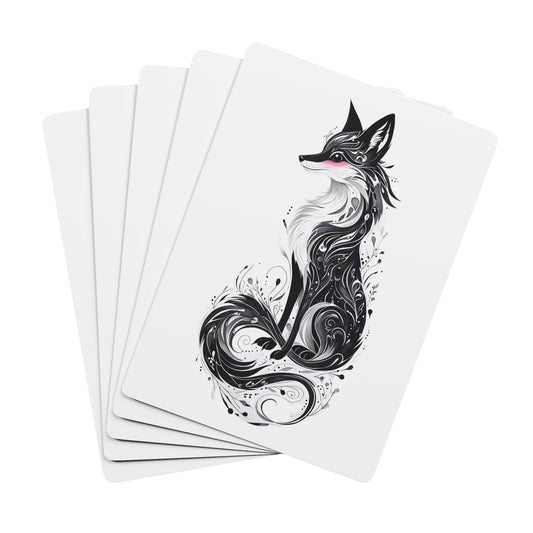 Artistic Fox Playing Cards