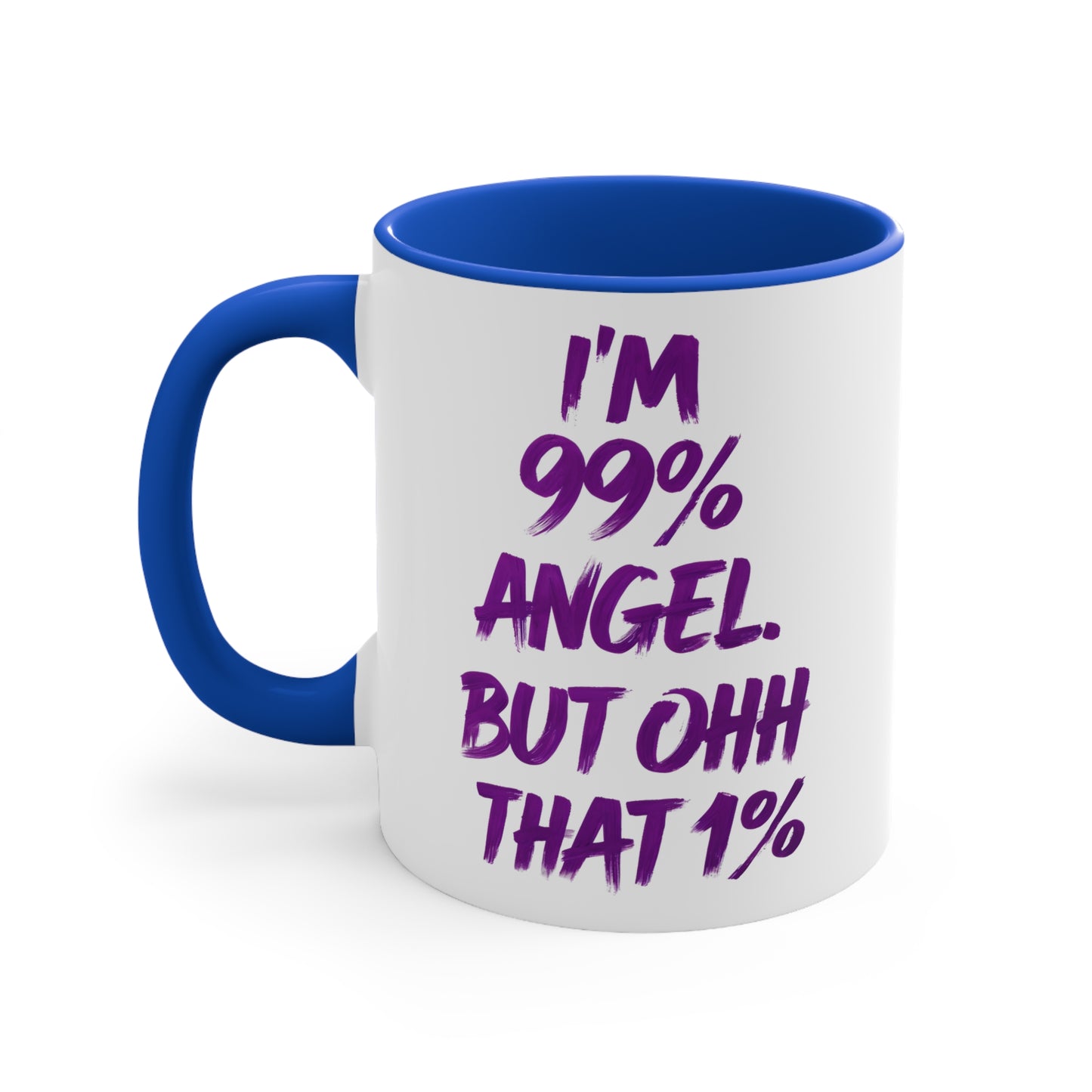 99% Angel Accent Ceramic Mug, Coffee Cup