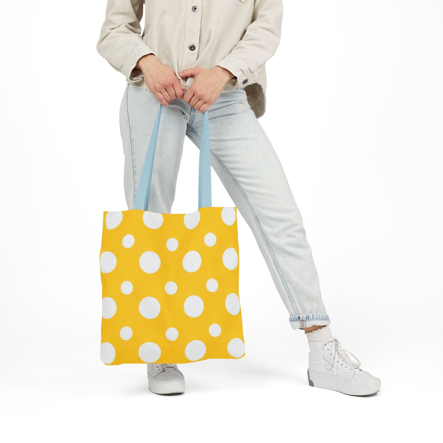 Yuki's Yellow Polka Dot Tote Bag