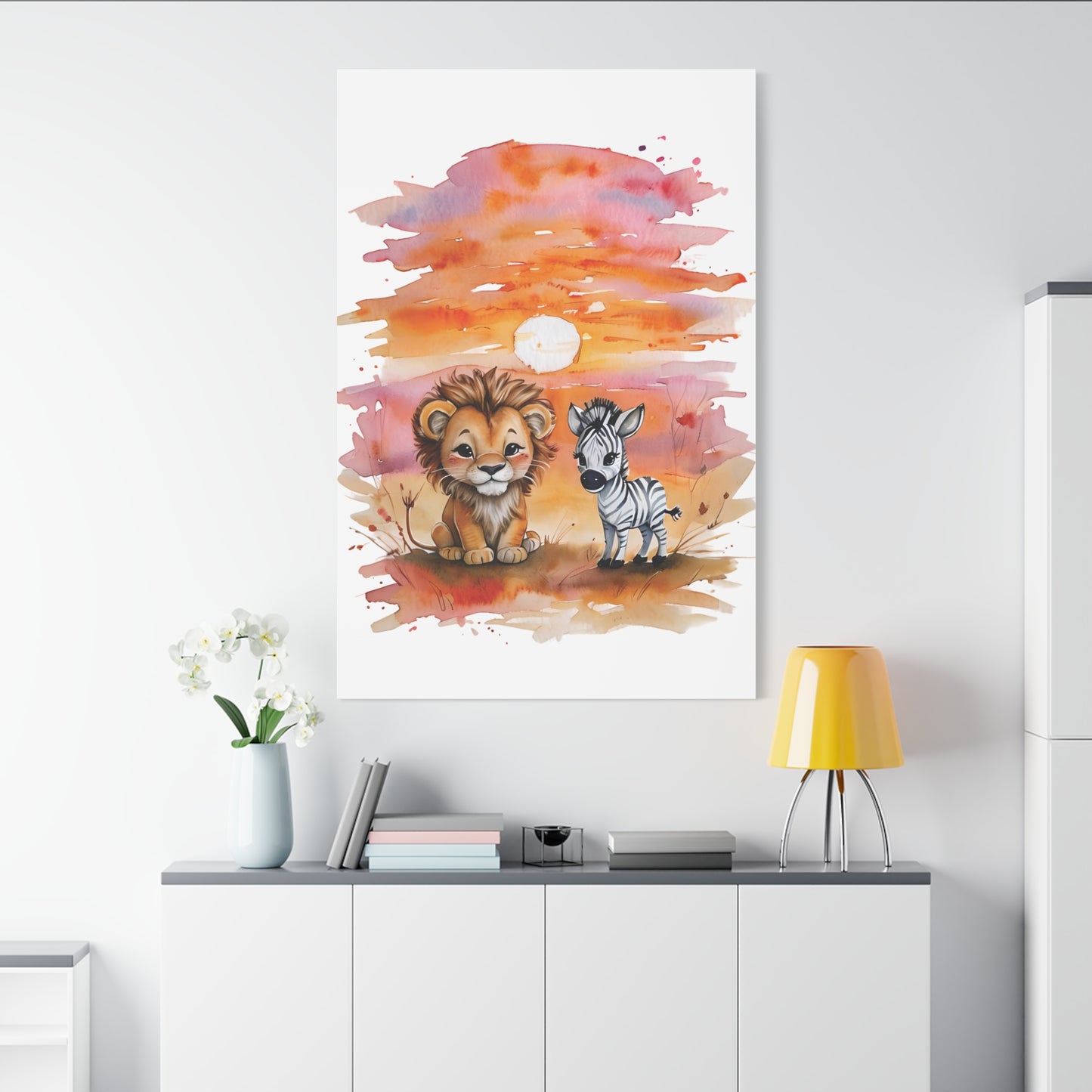 Lily & Fred Whimsical Animal Canvas