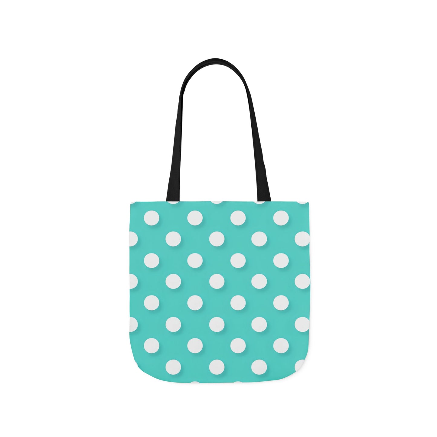 Albert's Aqua Polka Dot Tote Bag