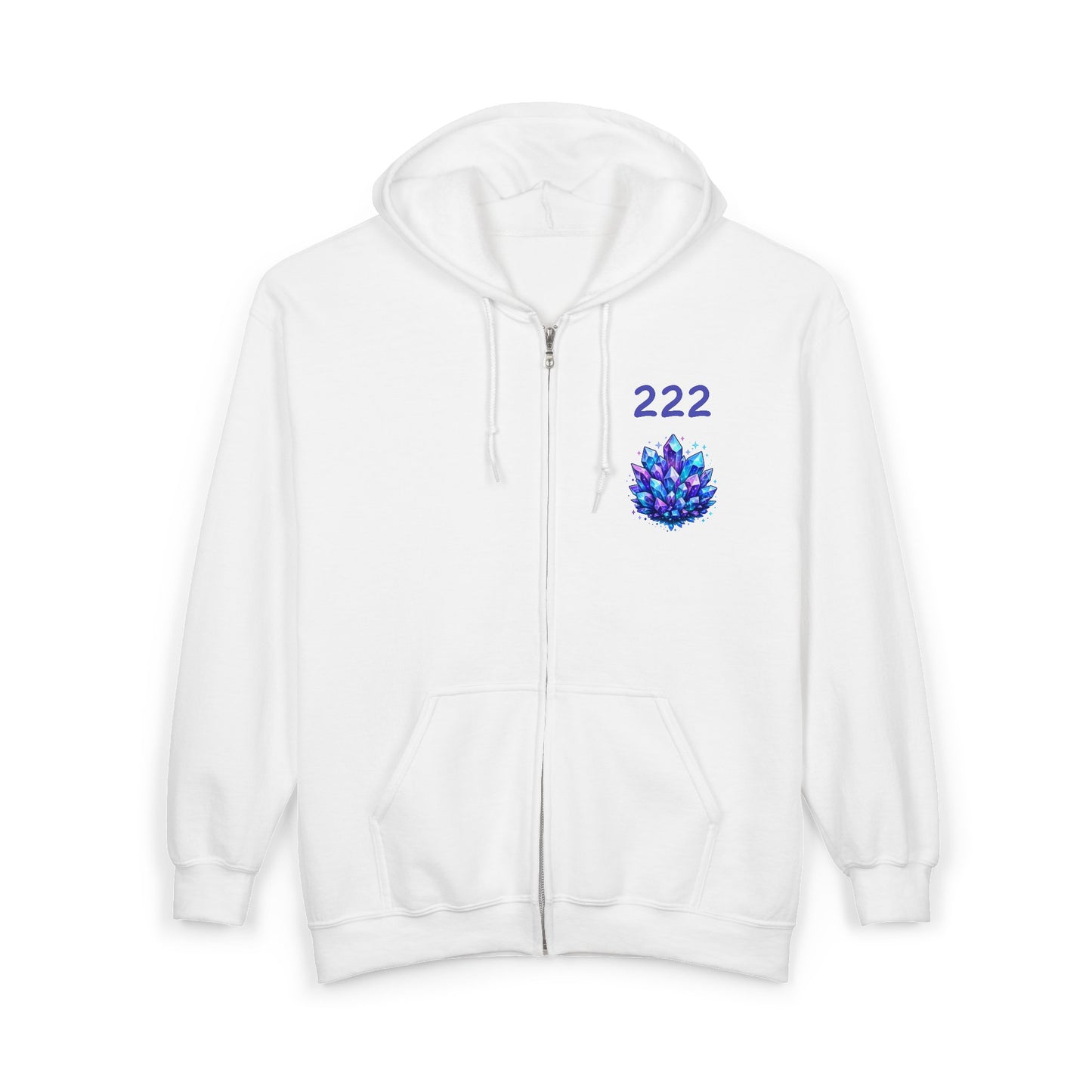 222 Crystal Adult Full Zip Sweatshirt - Hooded