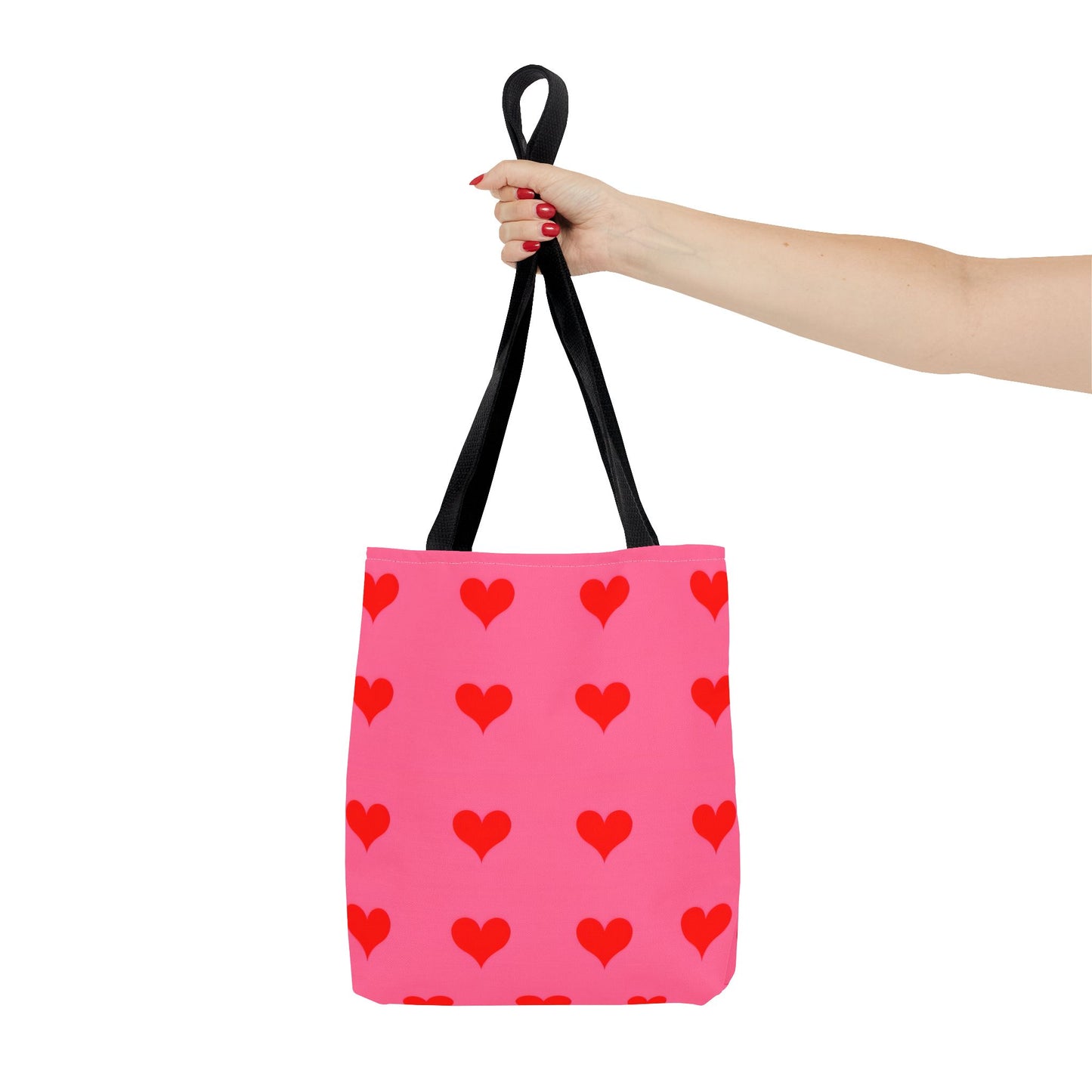 Paisley's Pink & Red Heart Tote Bag