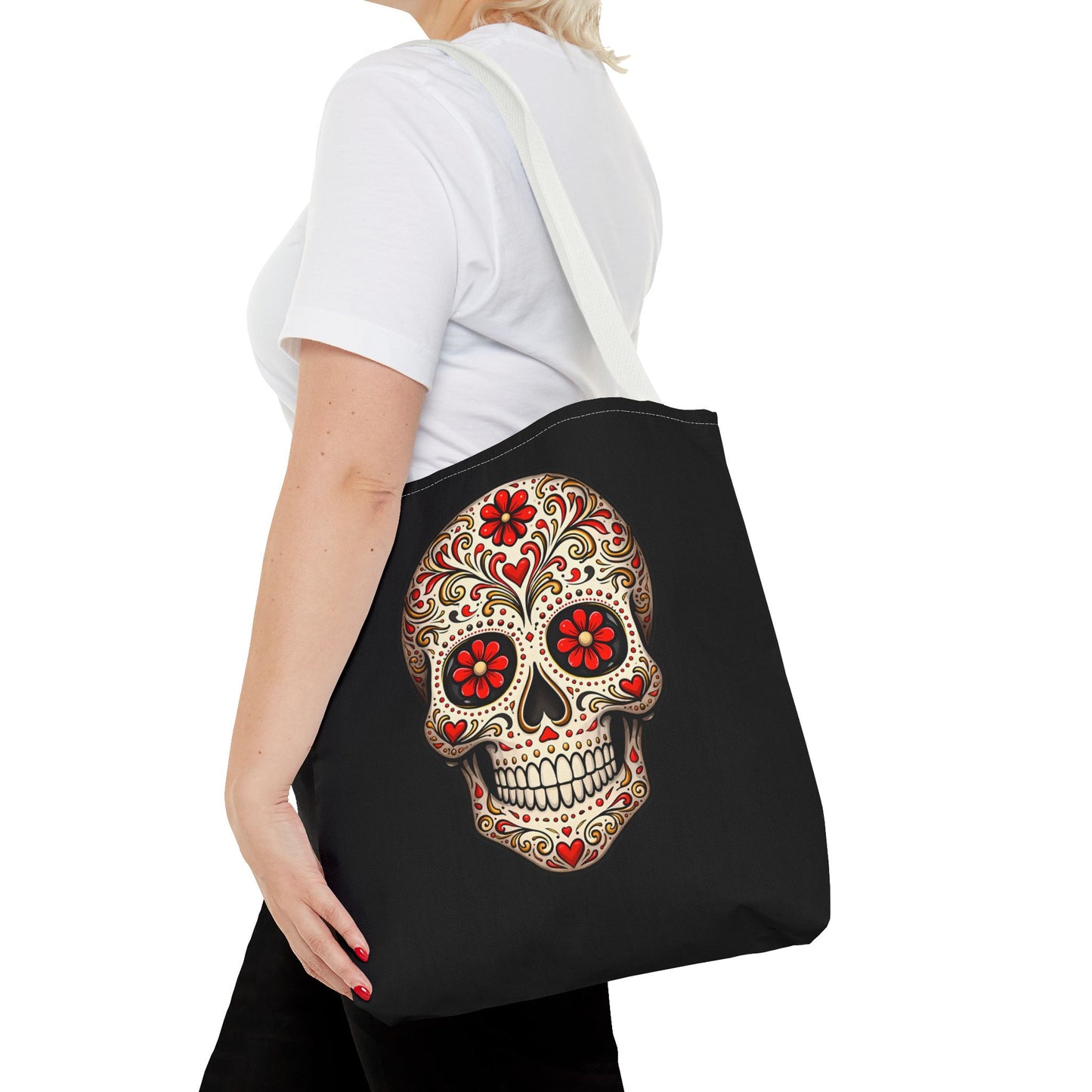 Ruby's Red Sugar Skull Tote Bag