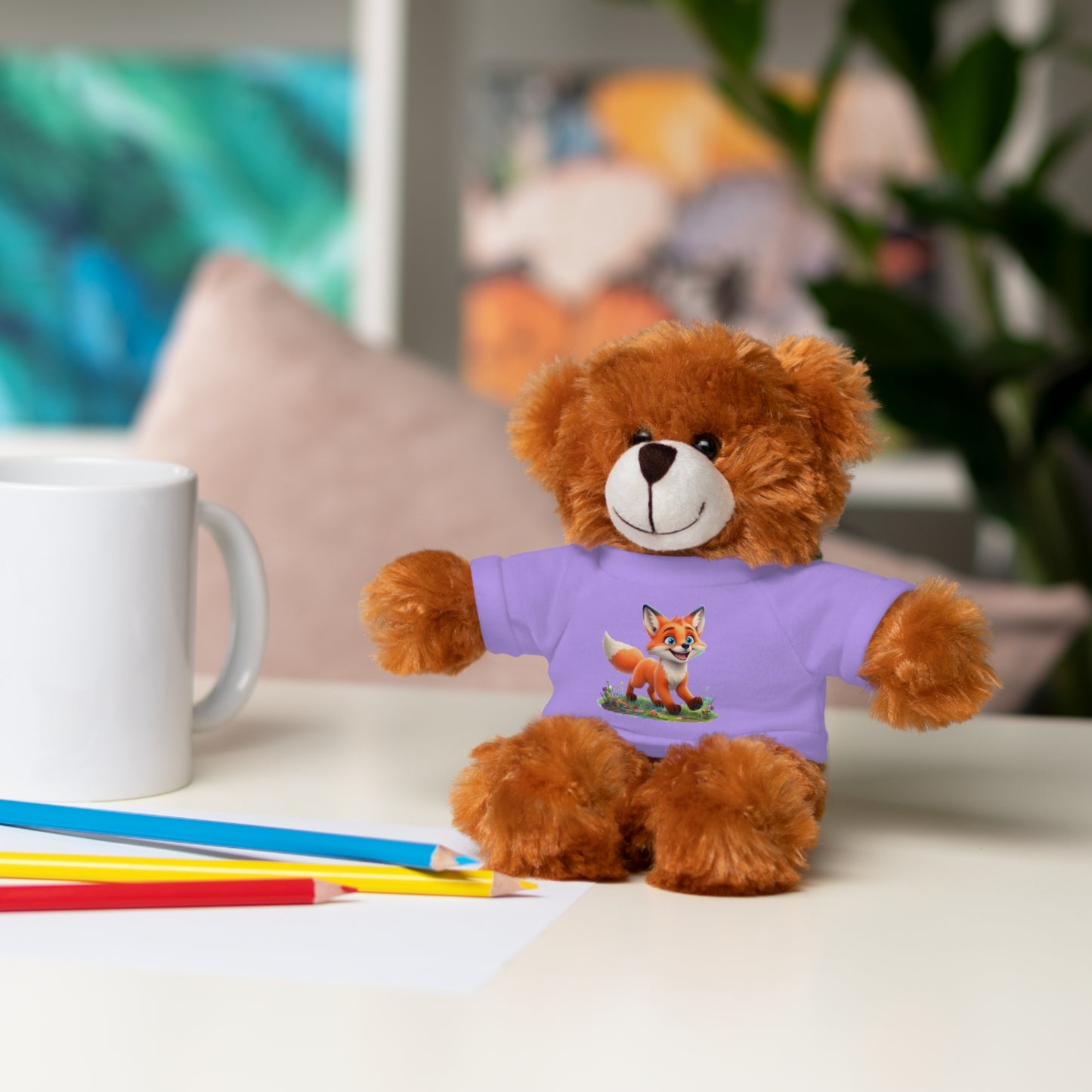 Fox On Tee Animal Plush