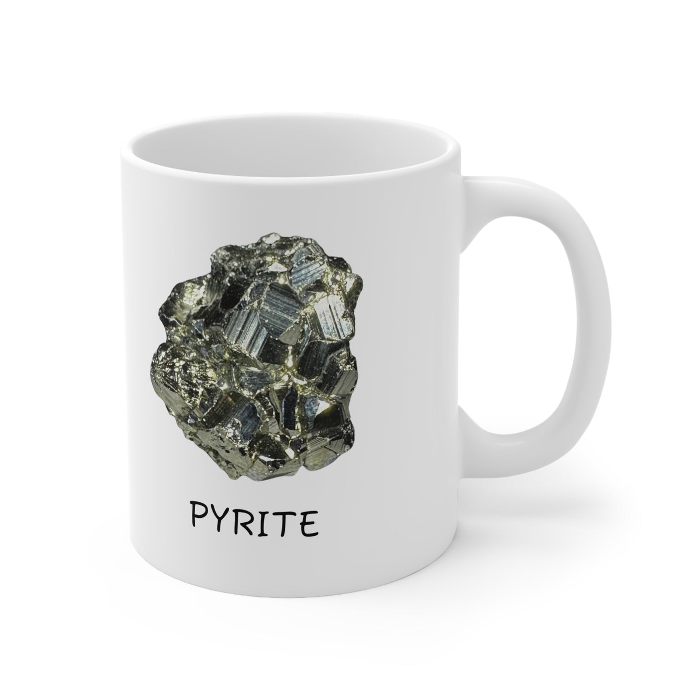 Pyrite Crystal Collection Ceramic Mug, Coffee Cup