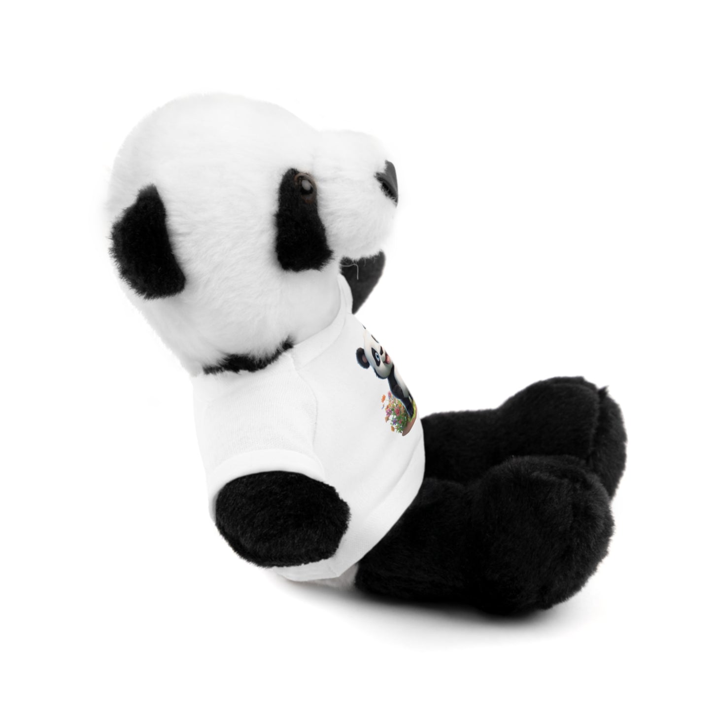 Panda on Tee Plush Animals