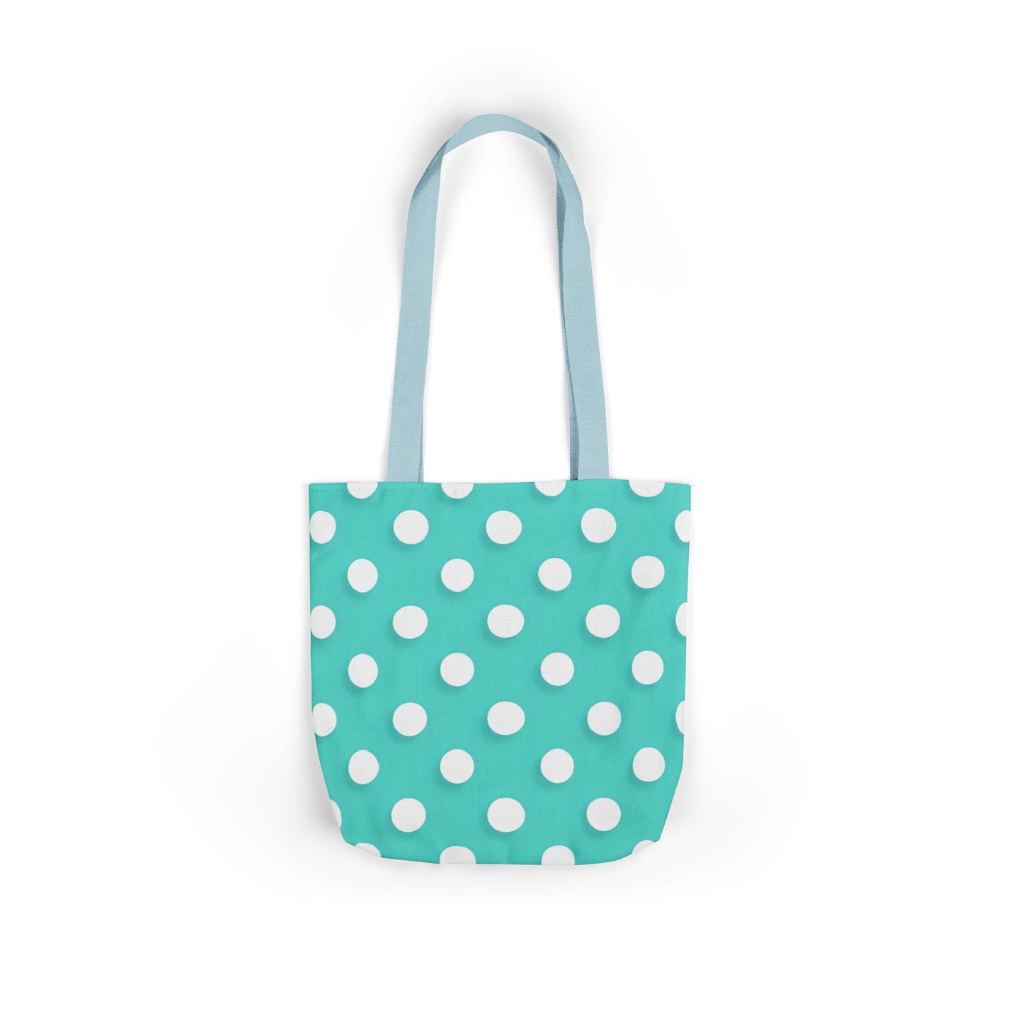 Albert's Aqua Polka Dot Tote Bag