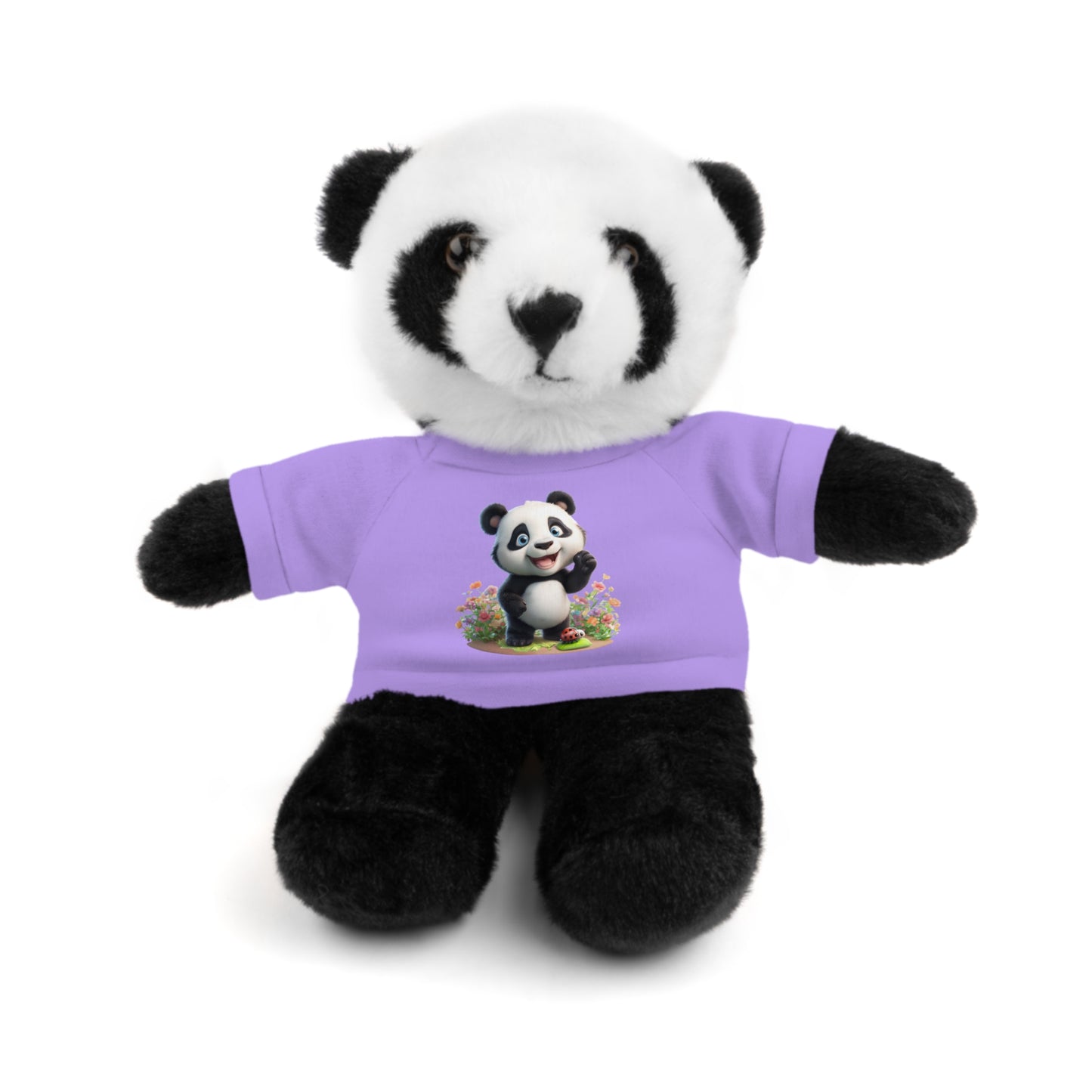 Panda on Tee Plush Animals