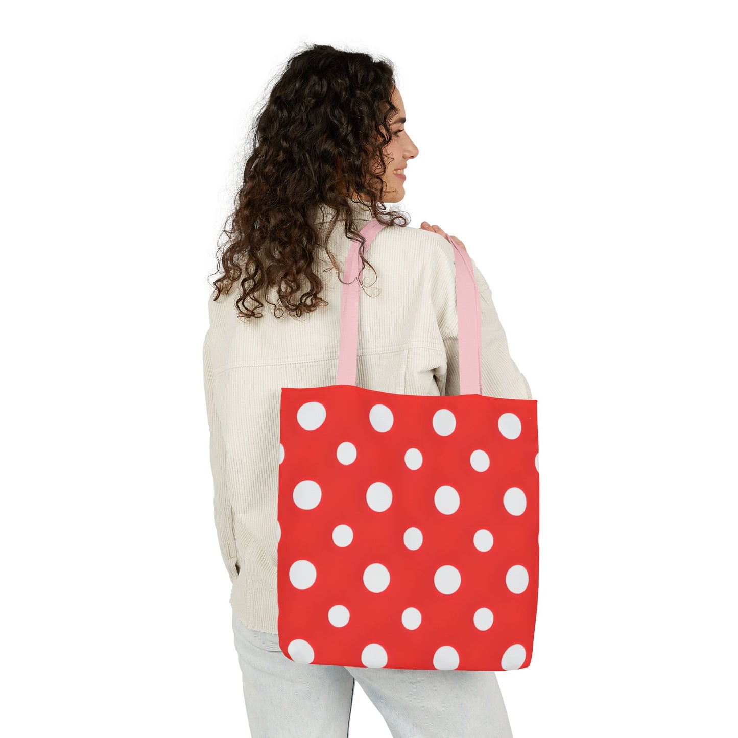 Reba's Red Polka Dot Canvas Tote Bag
