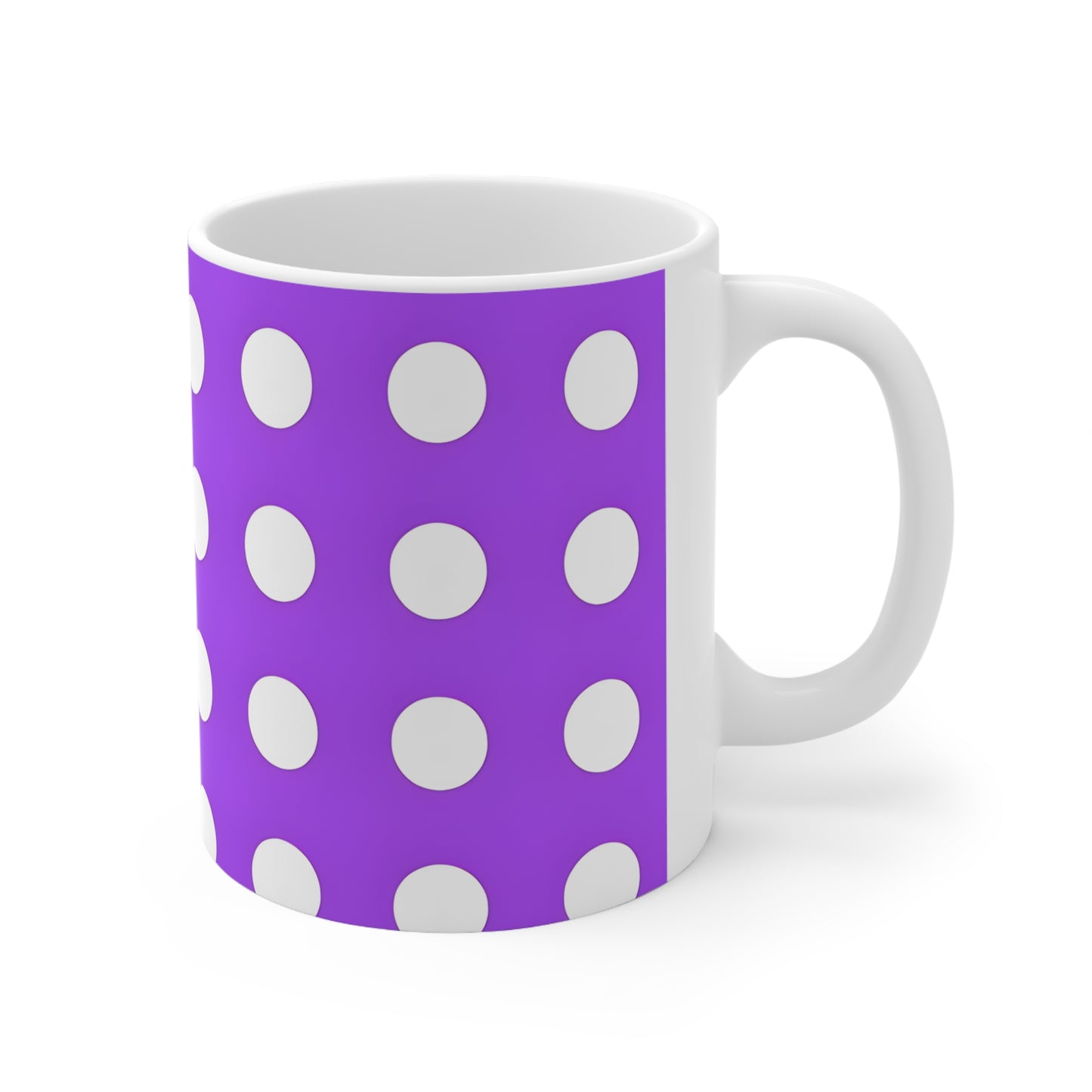 Paul's Purple Polka Dot Ceramic Mug, Coffee Cup