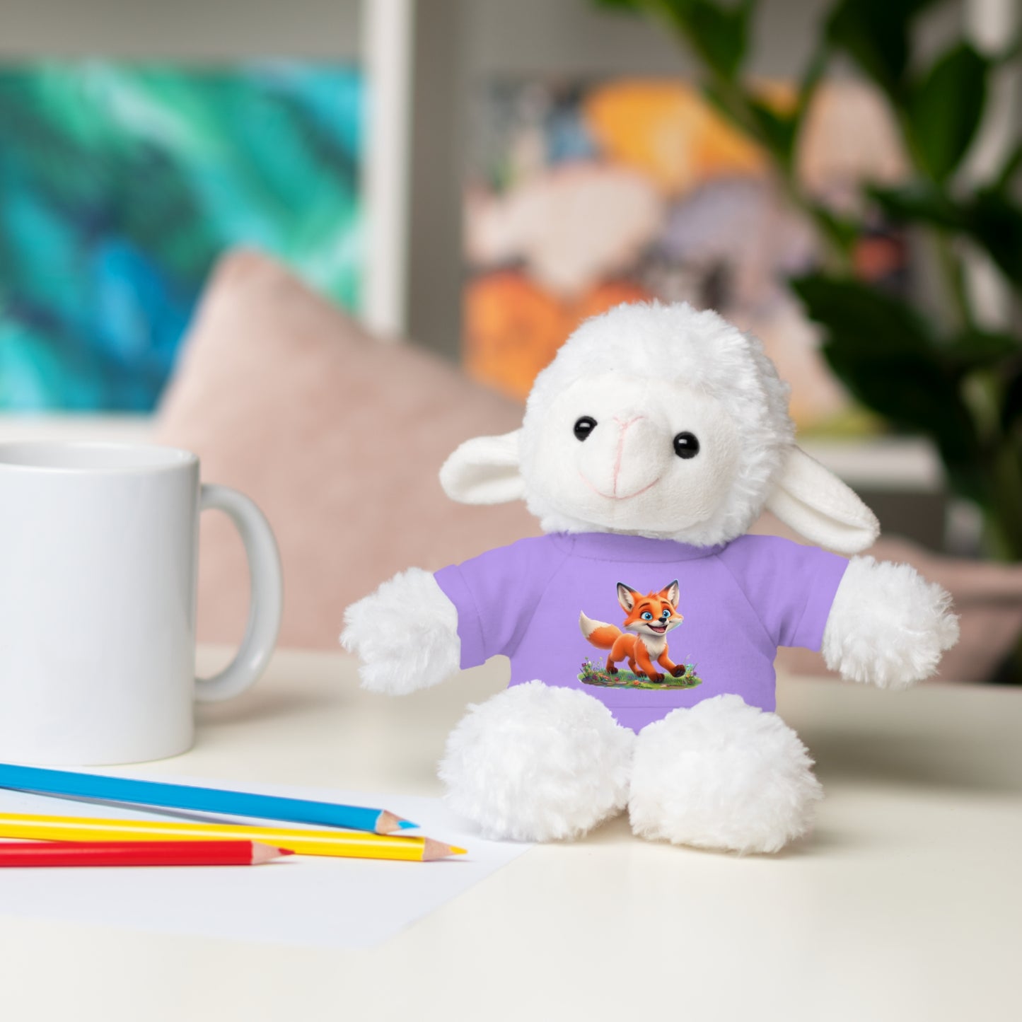 Fox On Tee Animal Plush