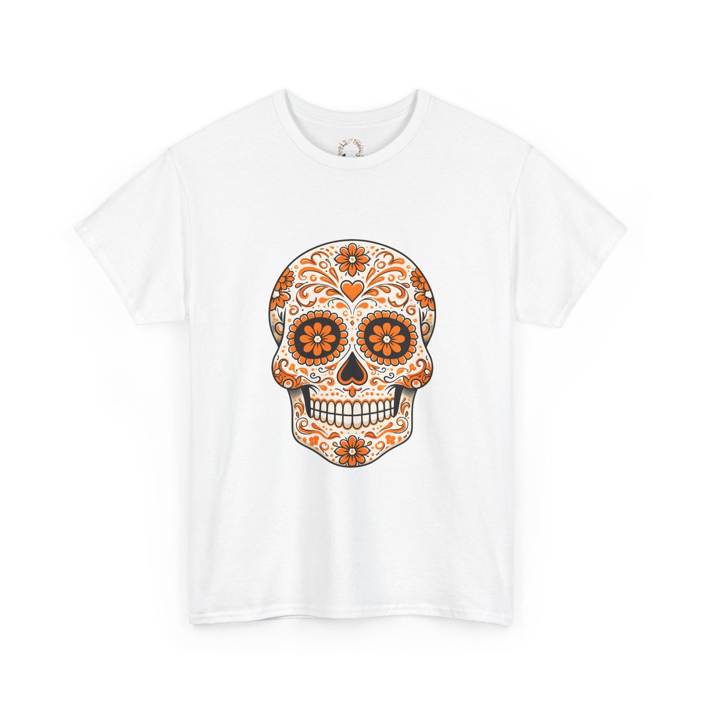 Ophelia's Orange Sugar Skull Adult Shirt