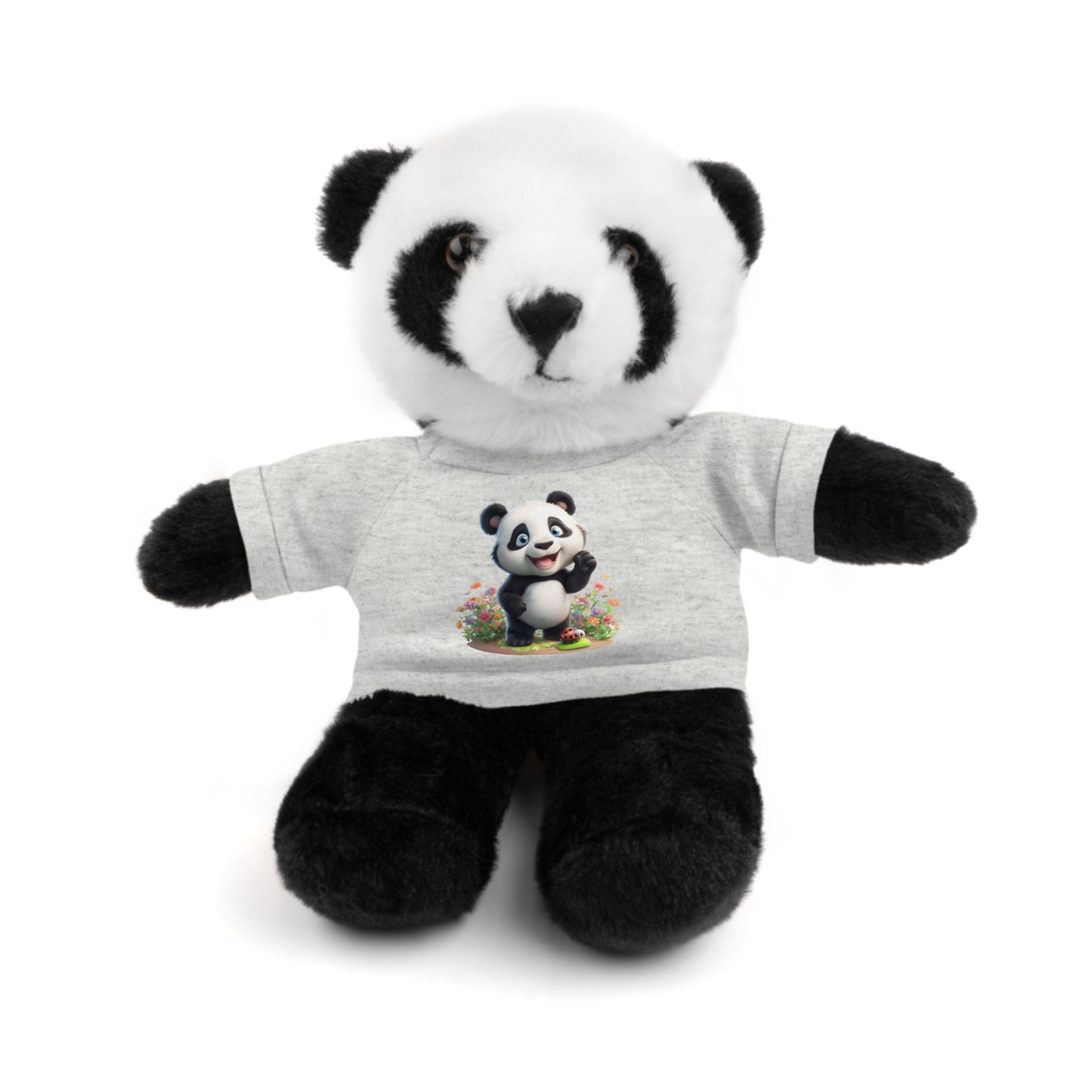 Panda on Tee Plush Animals