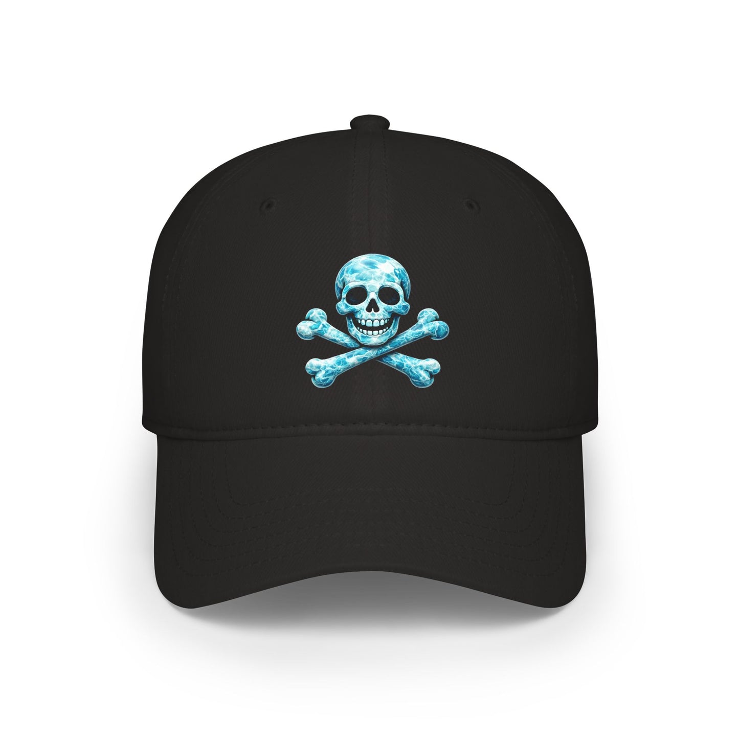Blue Skull & Crossbones Low Profile Baseball Cap