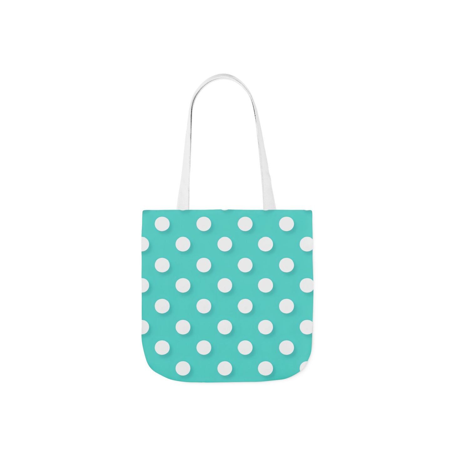 Albert's Aqua Polka Dot Tote Bag