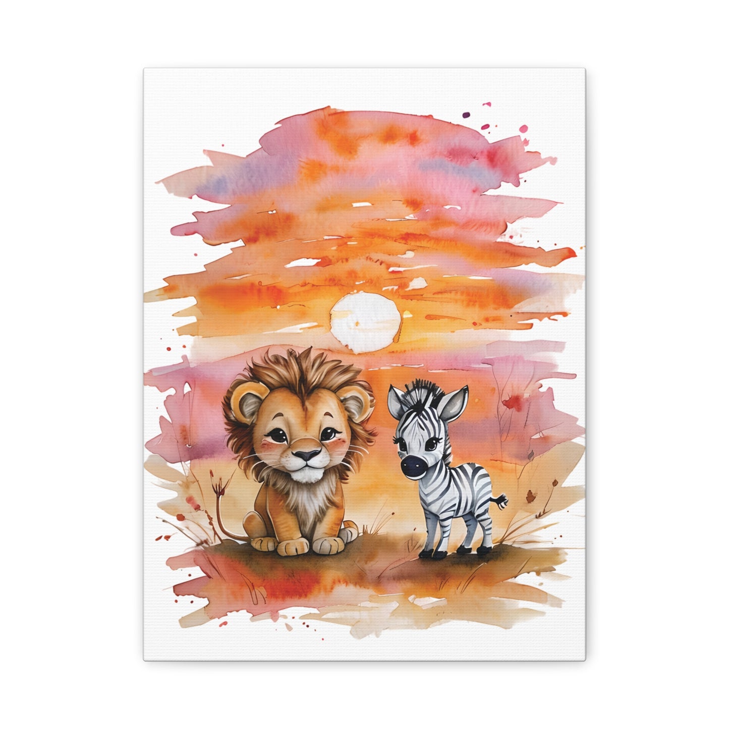 Lily & Fred Whimsical Animal Canvas