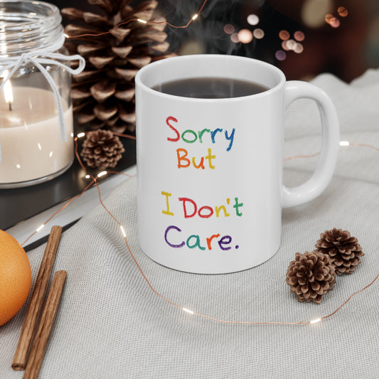 Daryl's Don't Care Ceramic Mug, Coffee Cup