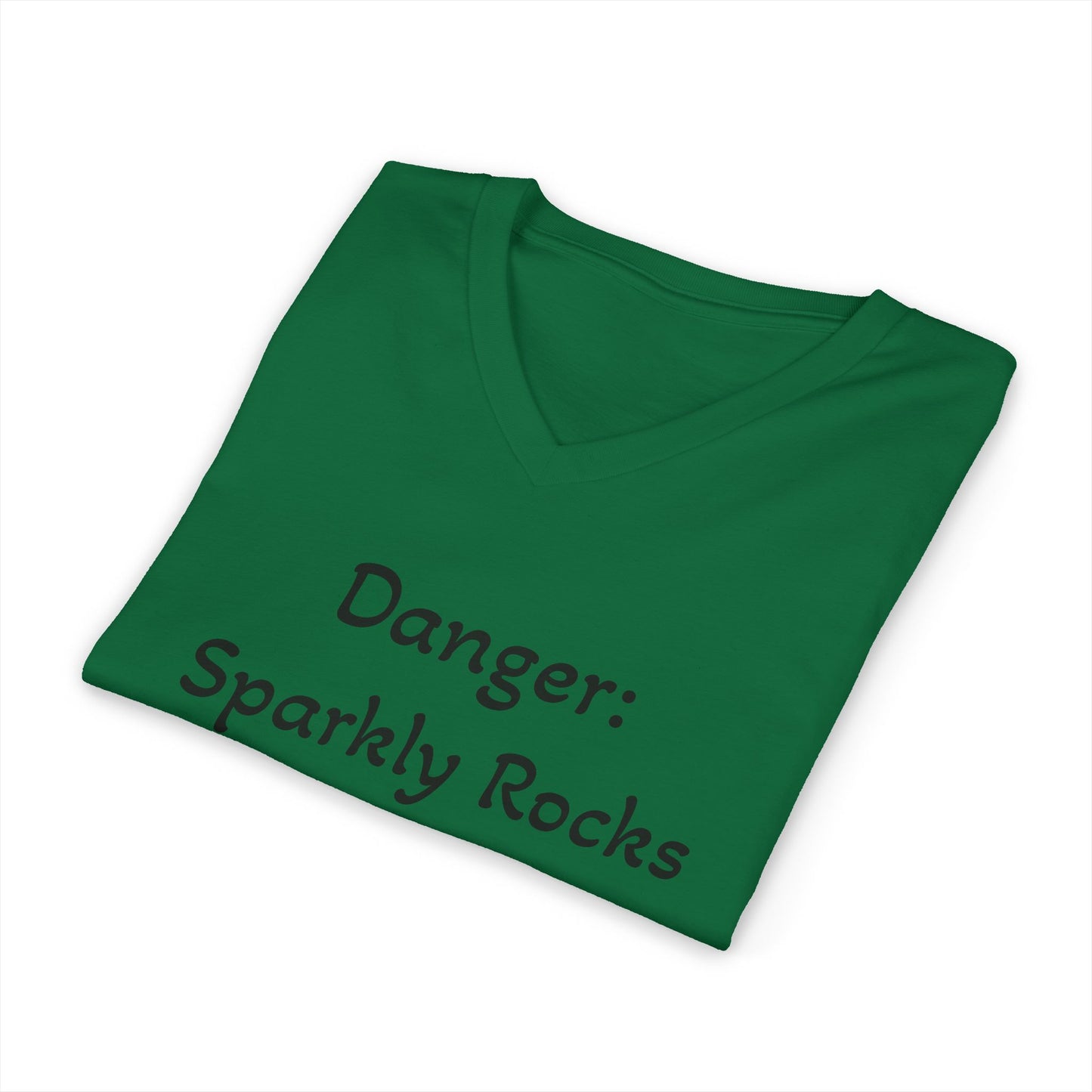 Diana's "Danger: Sparkly Rocks May Cause Sudden Distraction" Women's V-Neck Shirt